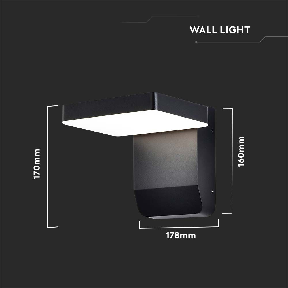 V-TAC LED-Wandleuchte VT-11020, EEK: E, 17 W, 2580 lm, 4000 K, schwarz