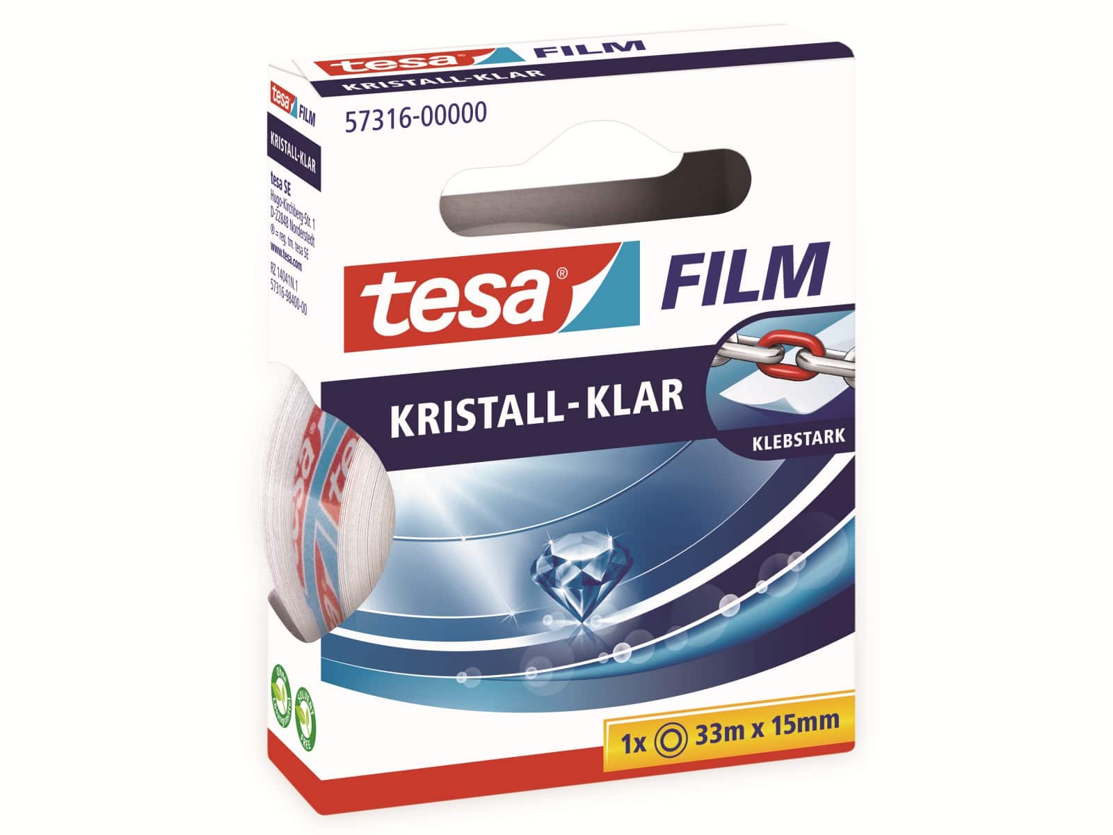 TESA film® kristall-klar, 1 Rolle, 33m:15mm, 57316-00000-02