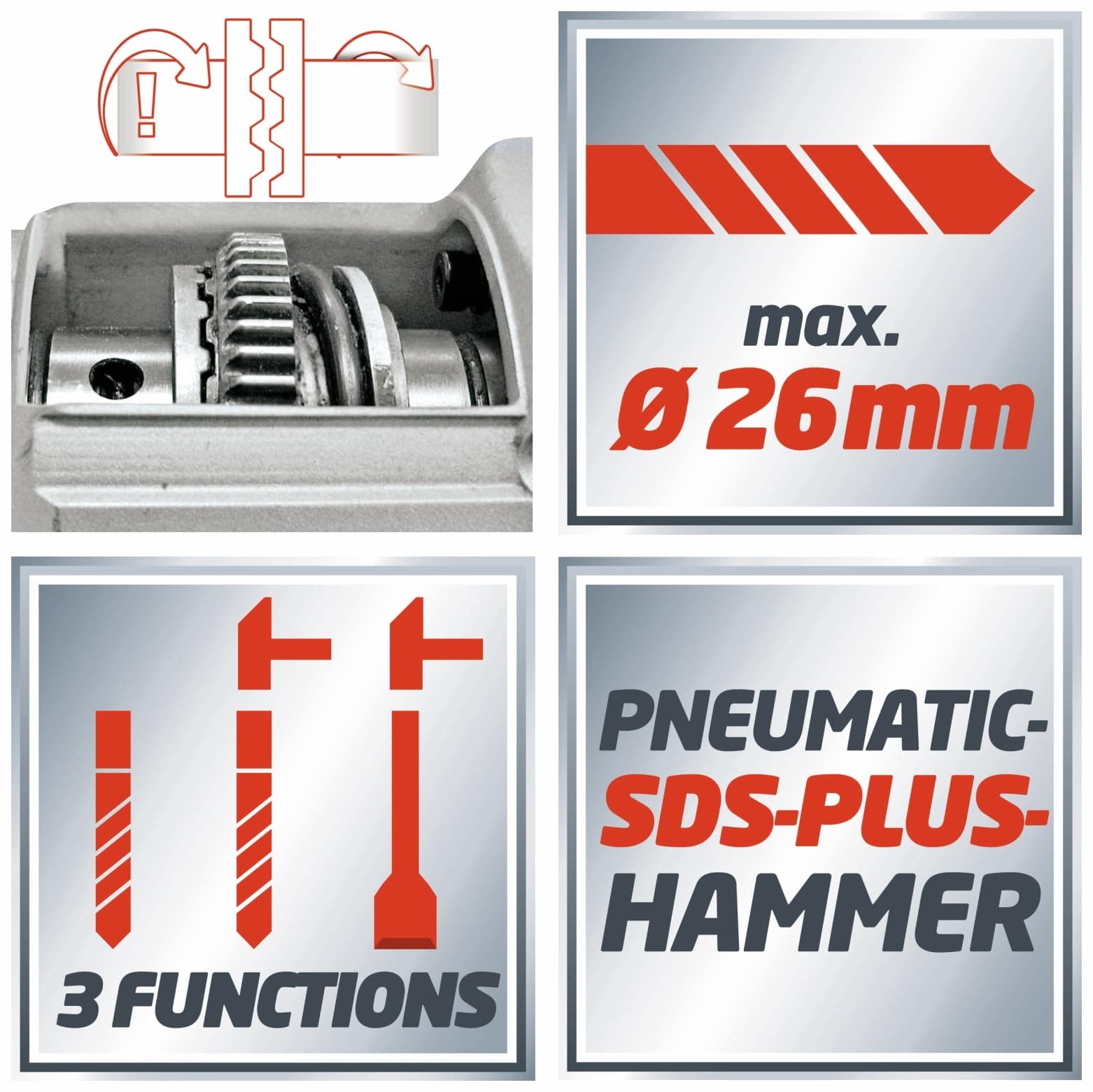 EINHELL Bohrhammer TH-RH 900/1, SDS-Plus, 230V~, 900 W