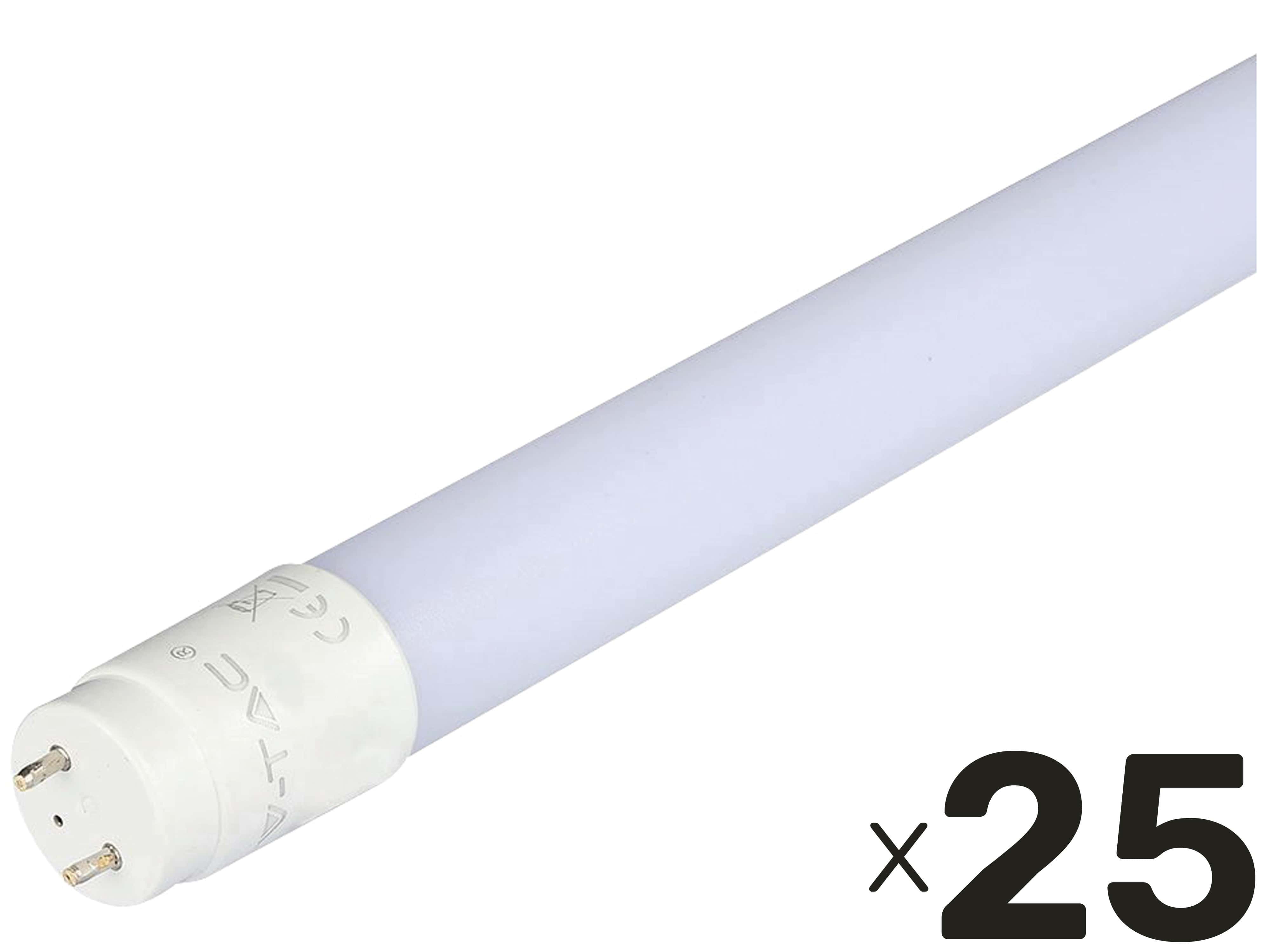 V-TAC LED-Röhre VT-1577, T8, G13, EEK: F, 20 W, 2100 lm, 4000 K, 1500 mm, 25 Stück