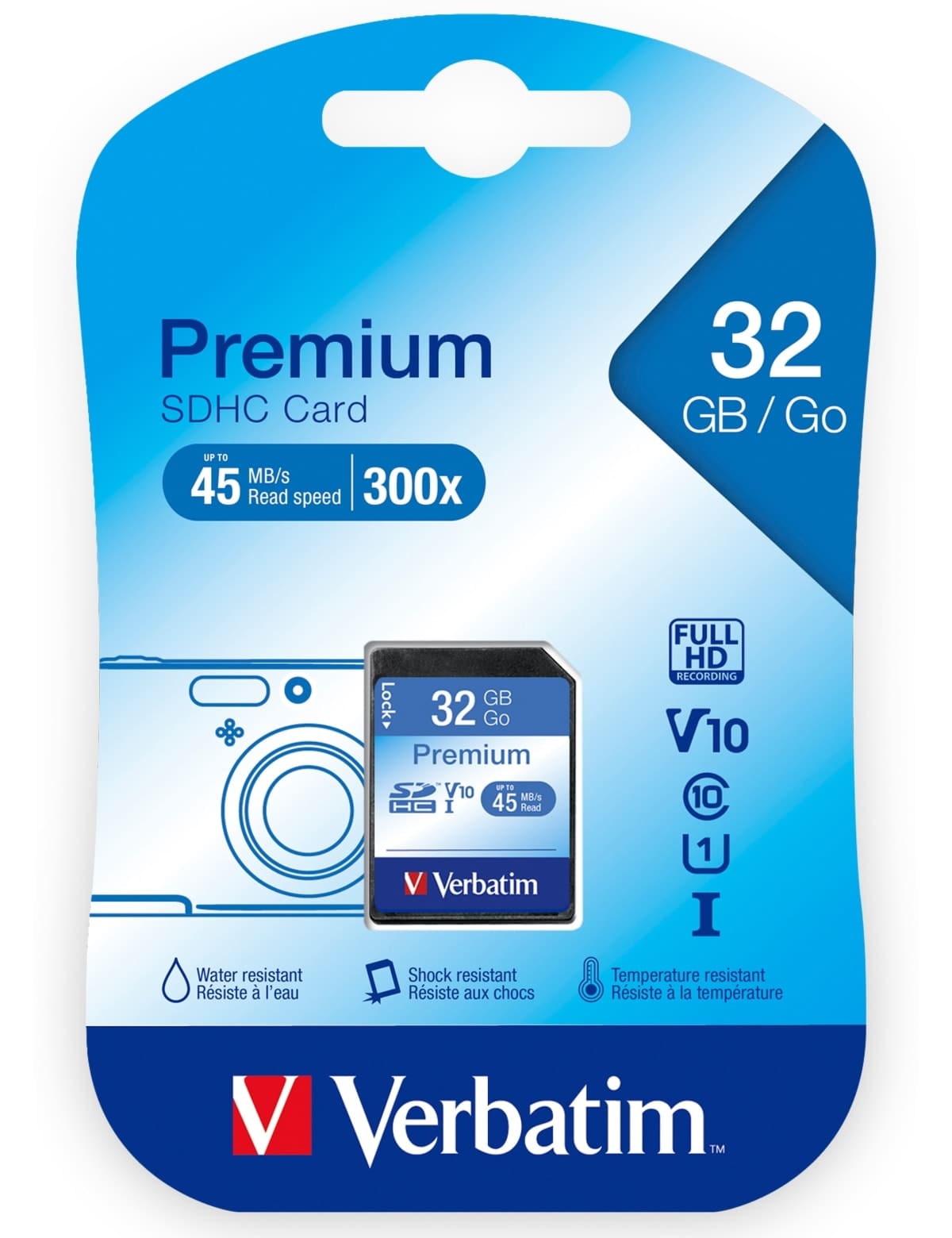 VERBATIM SDHC Card Premium, 32 GB, Class 10
