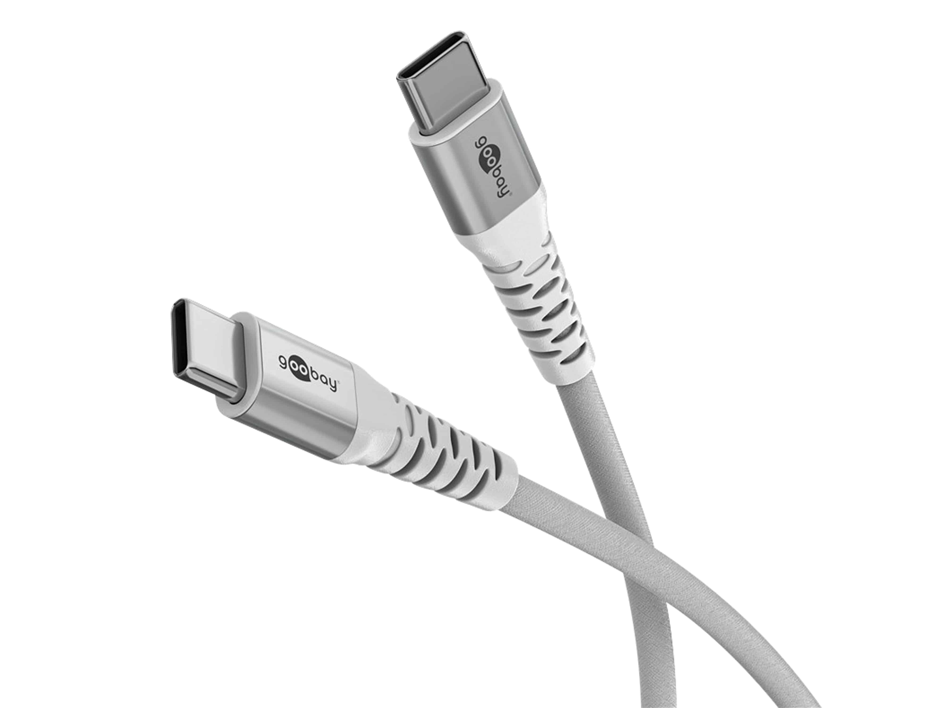 GOOBAY USB-C Textilkabel supersoft 2m weiß