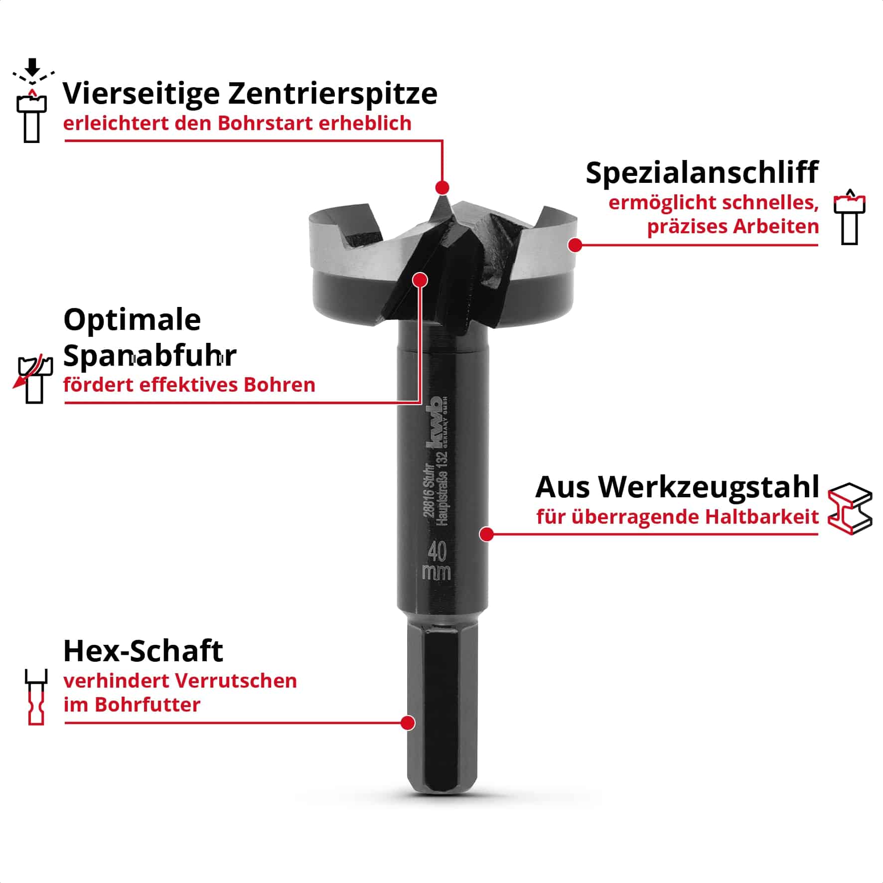 KWB Forstnerbohrer, 706440, 40 mm