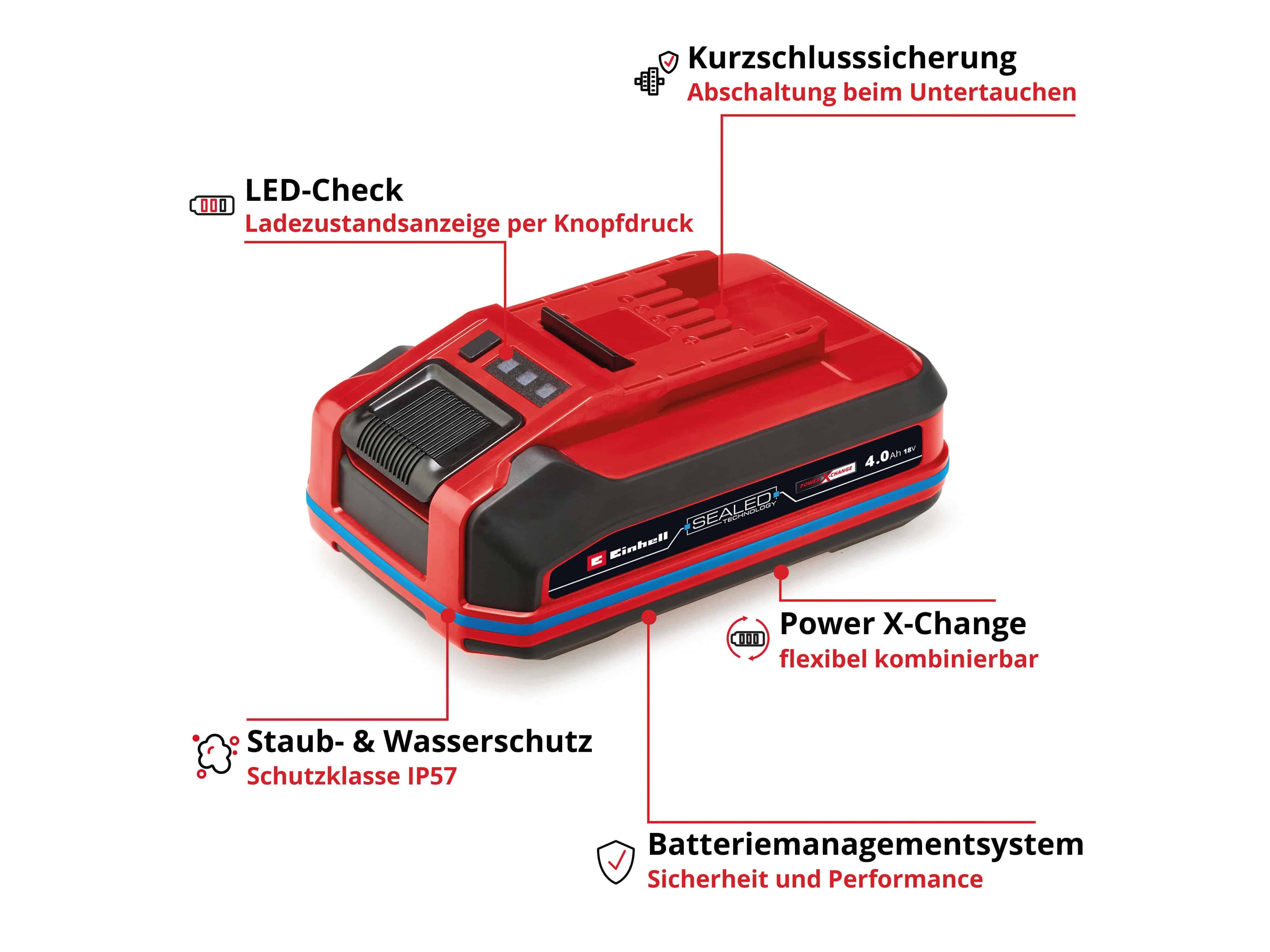 EINHELL Akku 18 V 4,0 Ah SEALED PXC Plus 