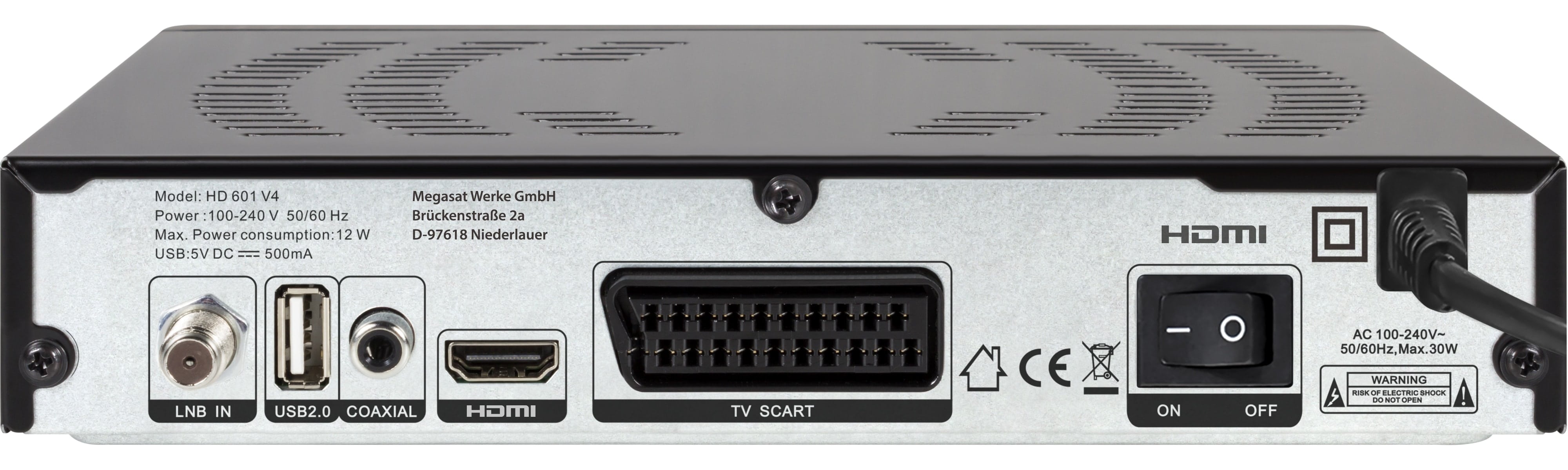 MEGASAT SAT-Receiver HD 601 V4, DVB-S2, Full HD