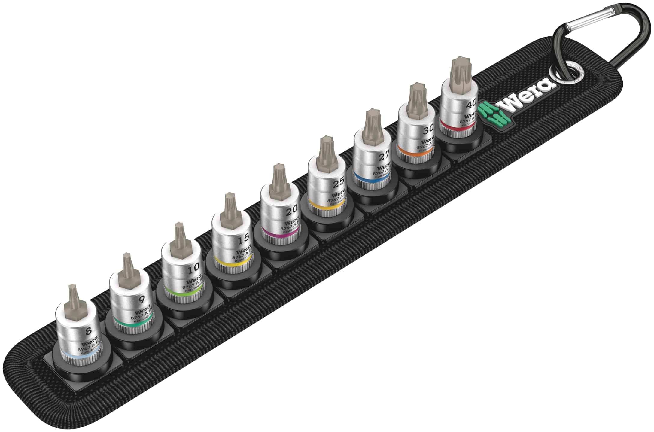 WERA Bitnuss-Satz, 05003882001, Belt A 3 TORX® HF Zyklop, 1/4", 9-teilig