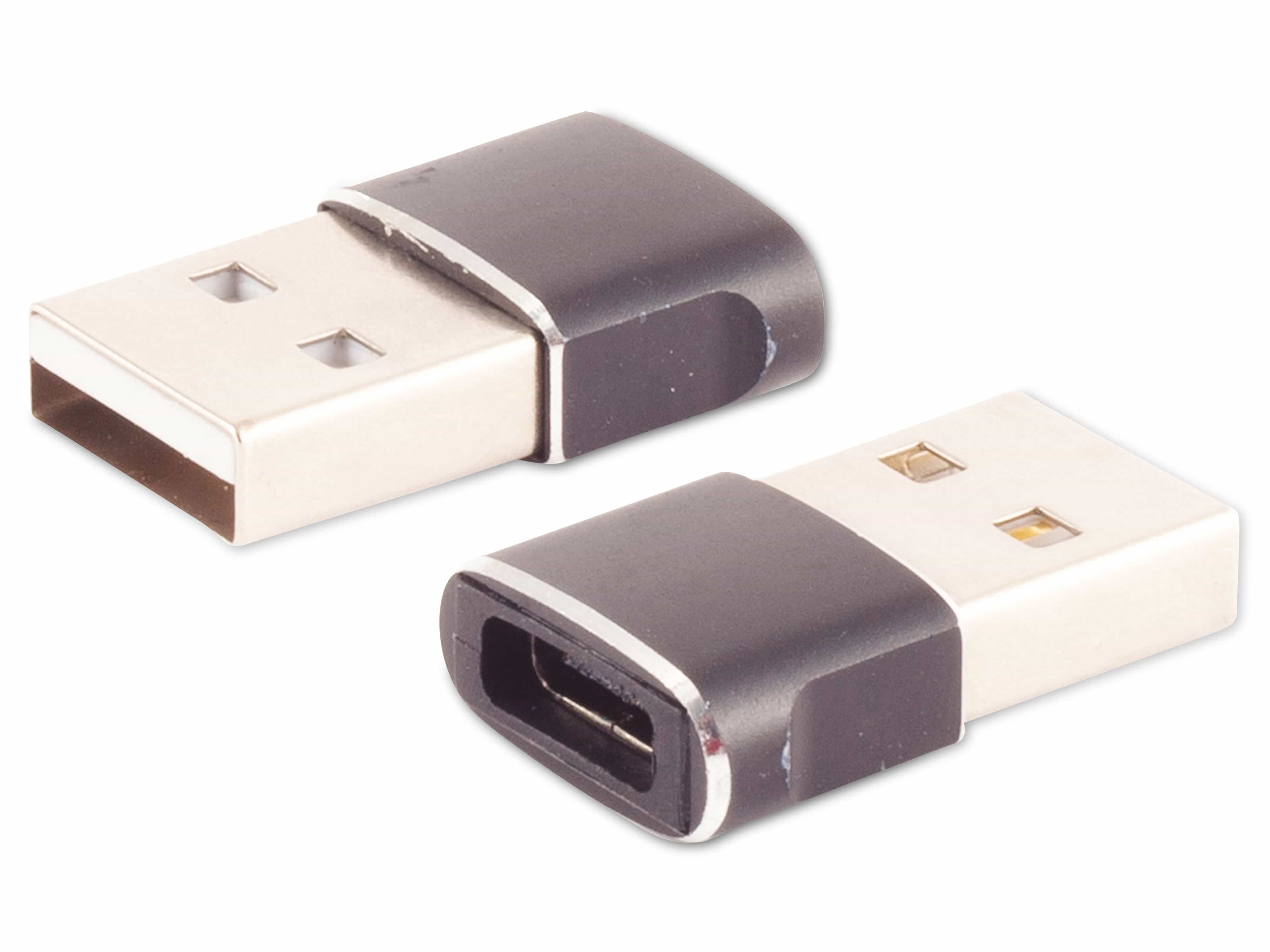 S-IMPULS USB-Adapter, USB-Buchse, 2.0, slim, Metall