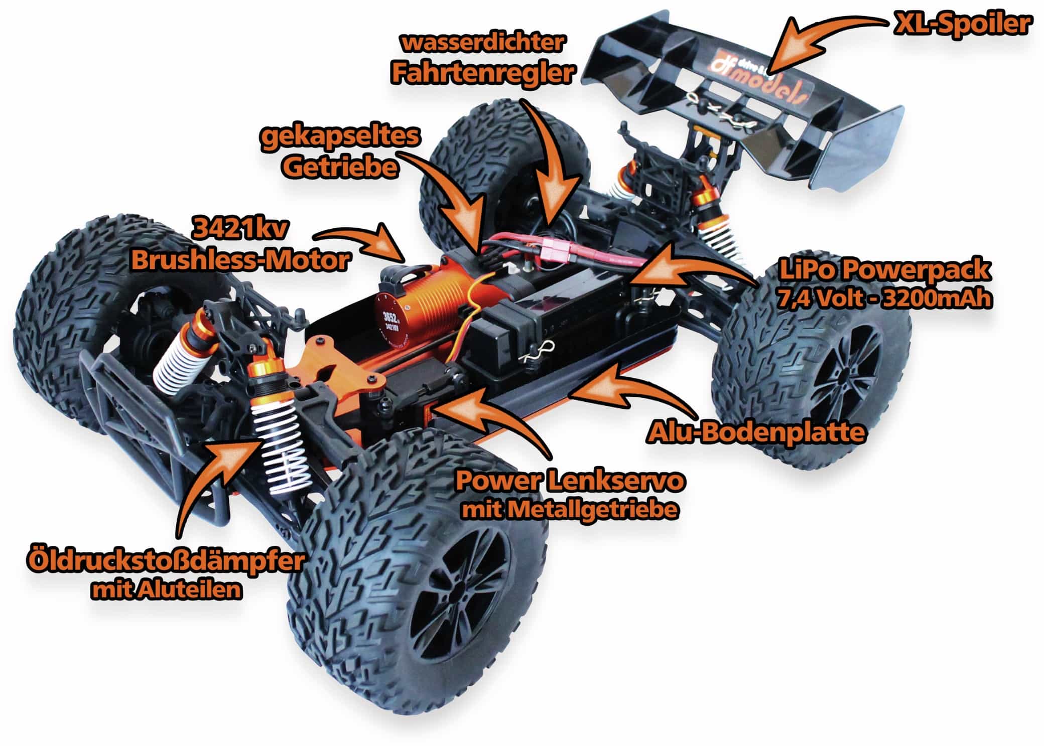 df models Twister brushless 1:10XL Truggy RTR, DF MODELS