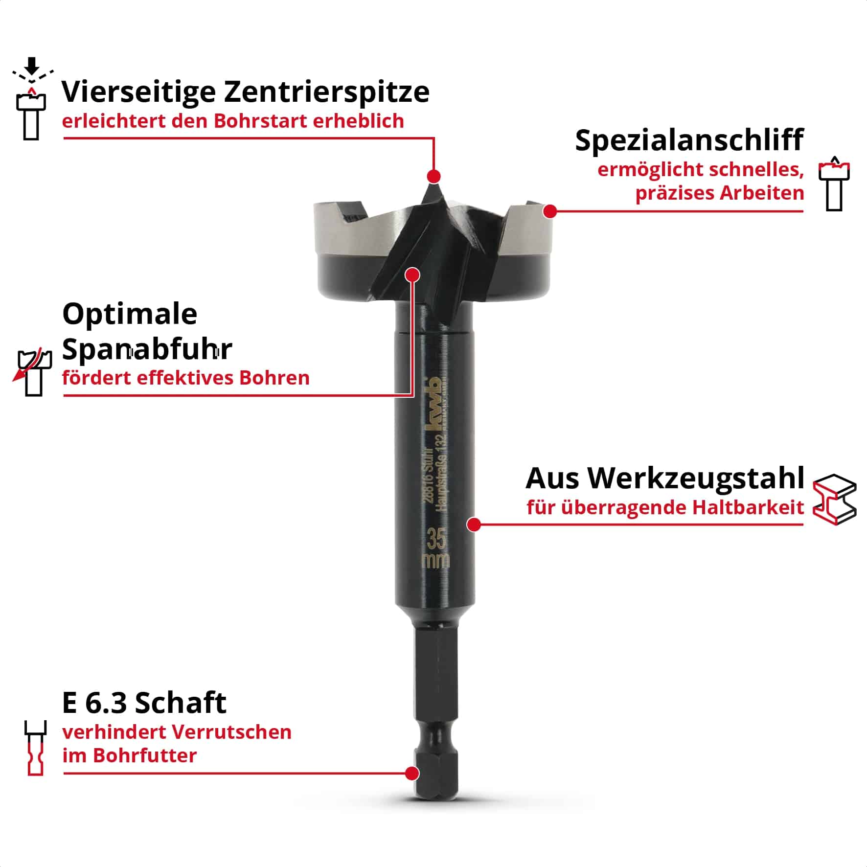 KWB Forstnerbohrer, 706435, 35 mm