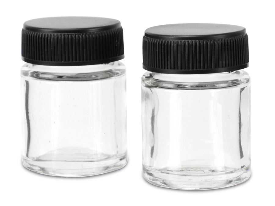 DAYTOOLS Glasbehälter für Airbrushfarben AFB-5, 2 Stück