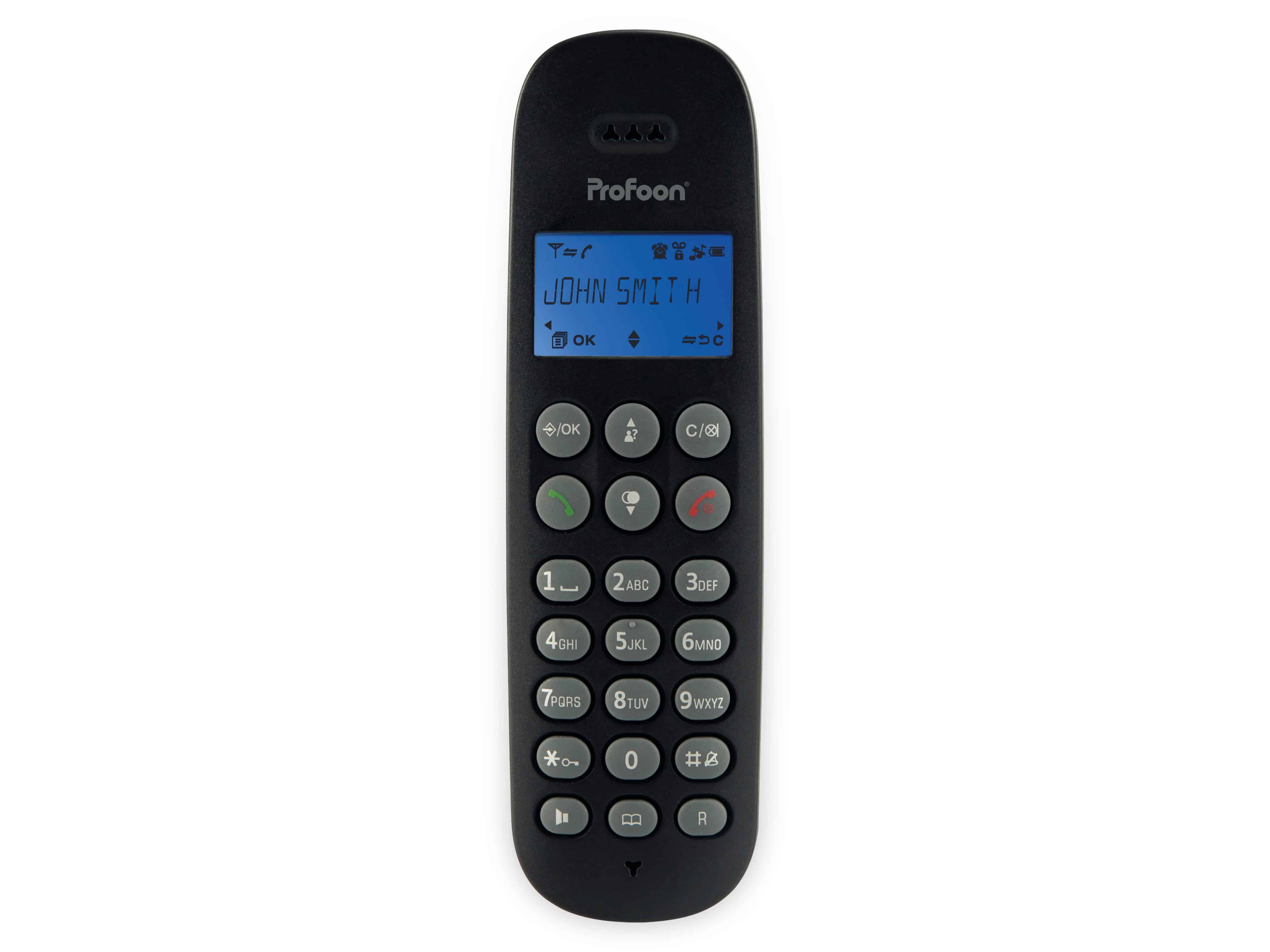 PROFOON DECT-Telefon PDX-300, schwarz