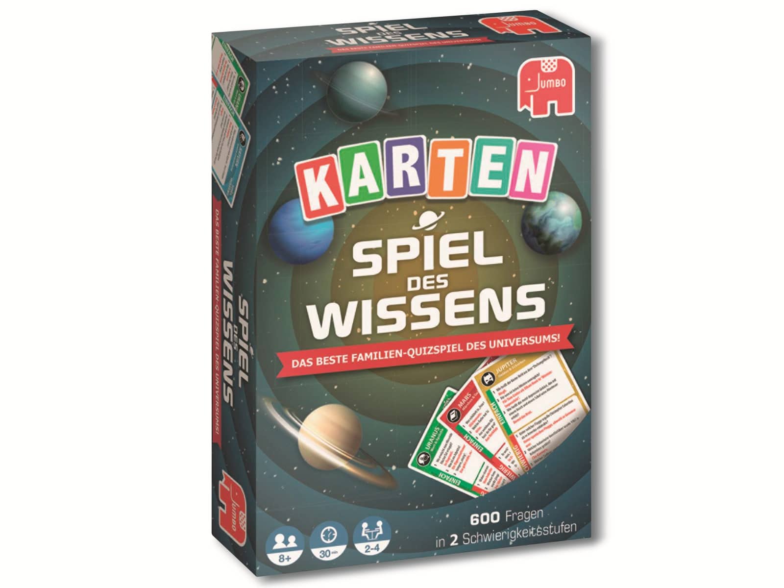 JUMBO Spiele Familienspiel, 19598, Spiel des Wissens Kartenspiel 