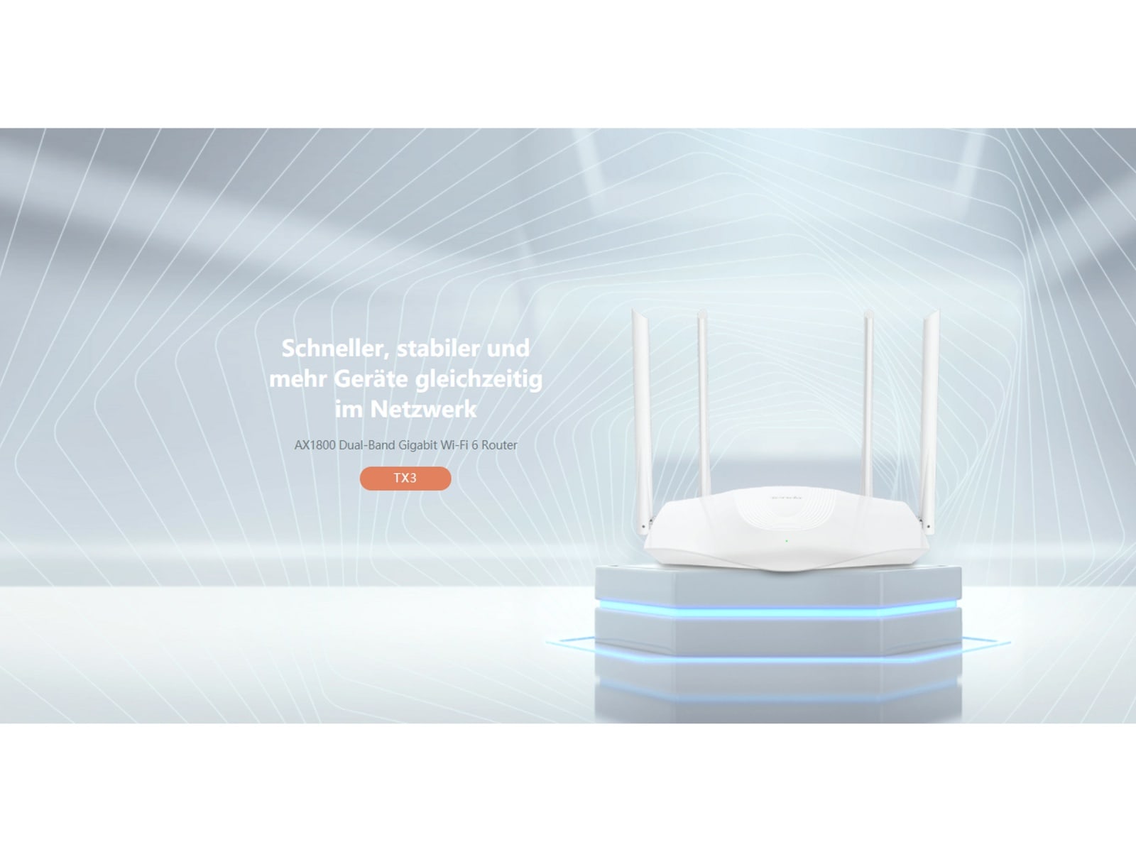 TENDA WLAN-Router TX3, AX1800, Dual-Band