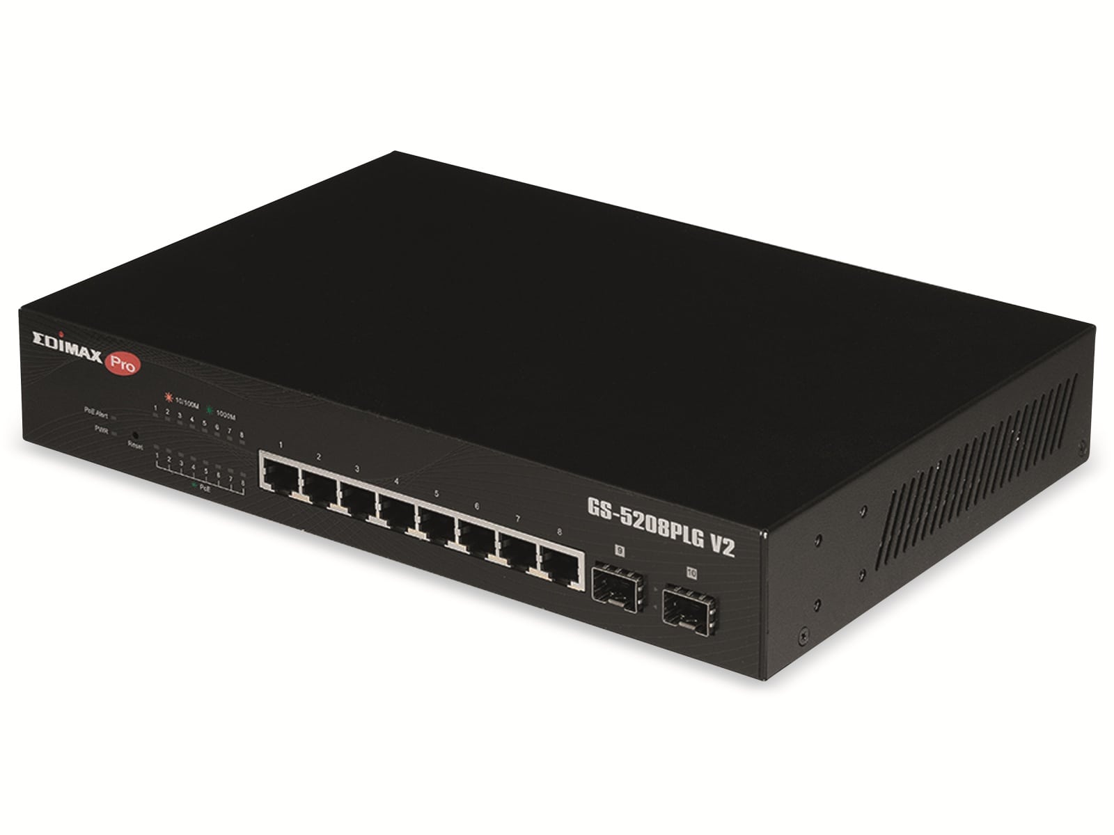 EDIMAX Gigabit-Switch GS-5208PLG V2, 10-port, PoE+, 2x SFP