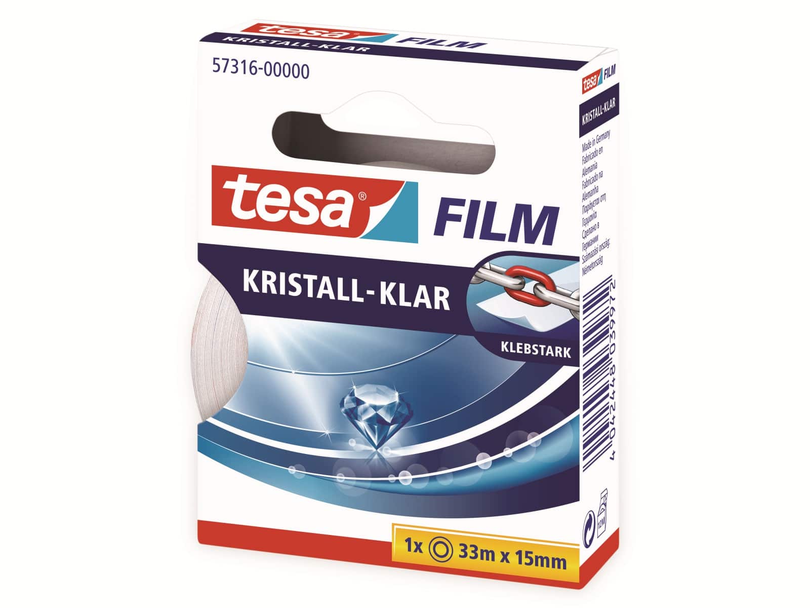 TESA film® kristall-klar, 1 Rolle, 33m:15mm, 57316-00000-02