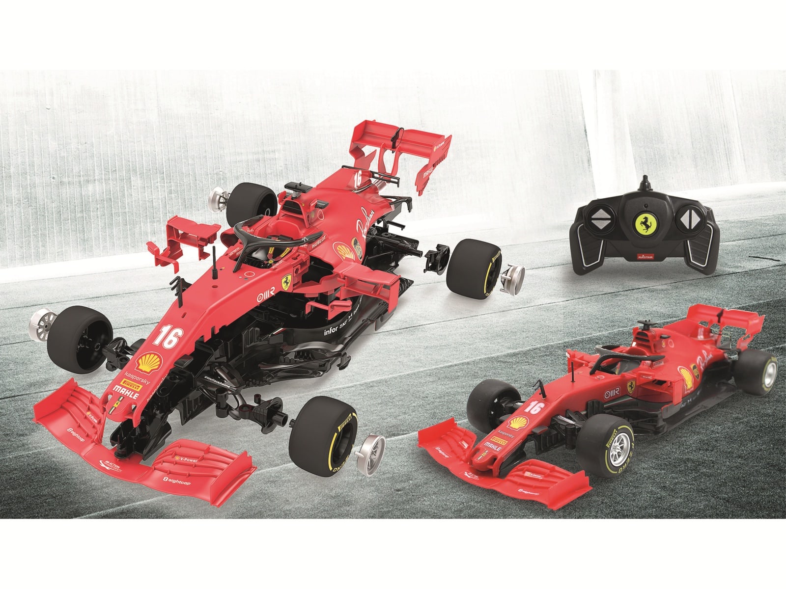 JAMARA Rennwagen Ferrari SF 1000, 1:16, rot, 2,4 GHz, Bausatz 65-teilig