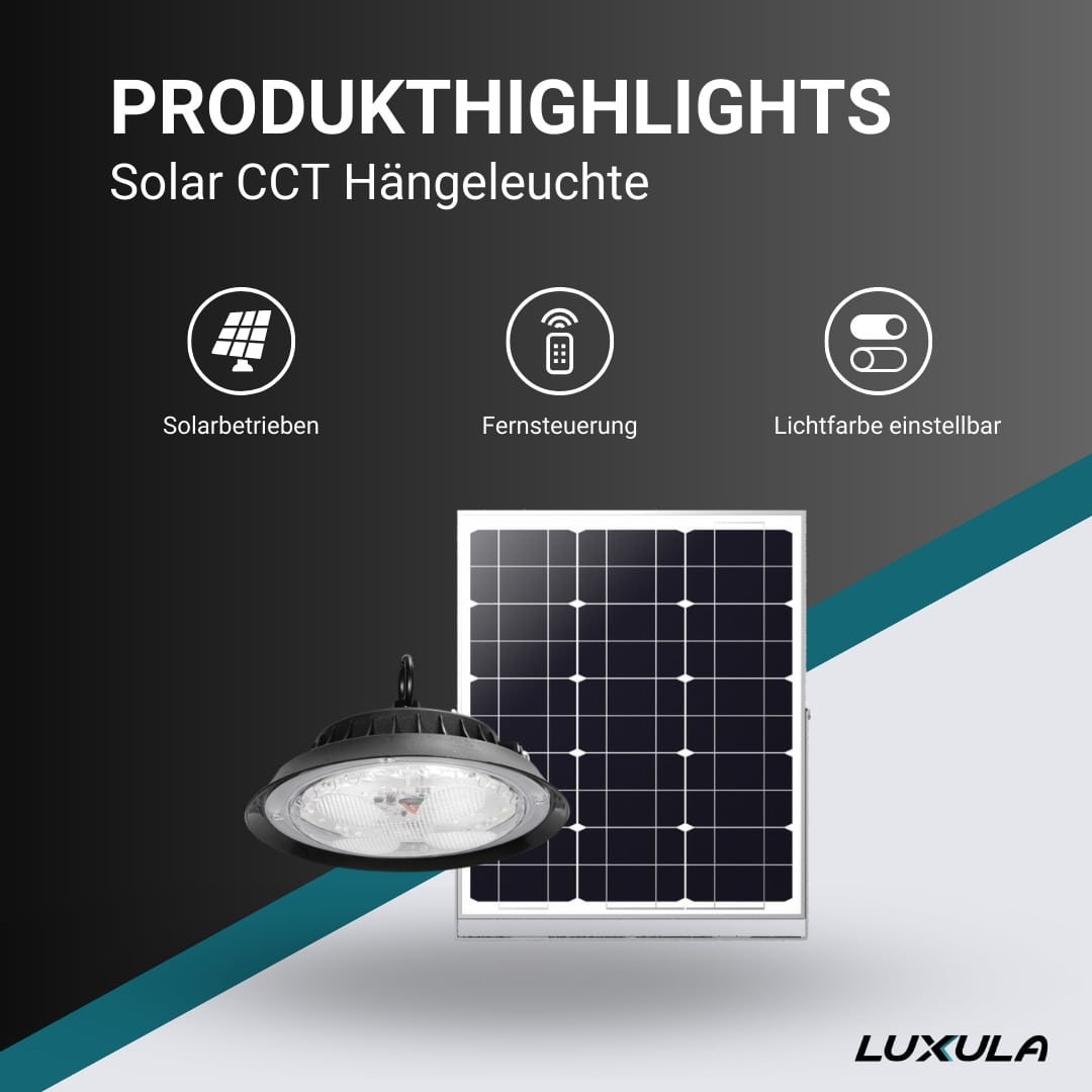 LUXULA Solar LED-Hängeleuchten-CCT, 100 W, 1200 lm