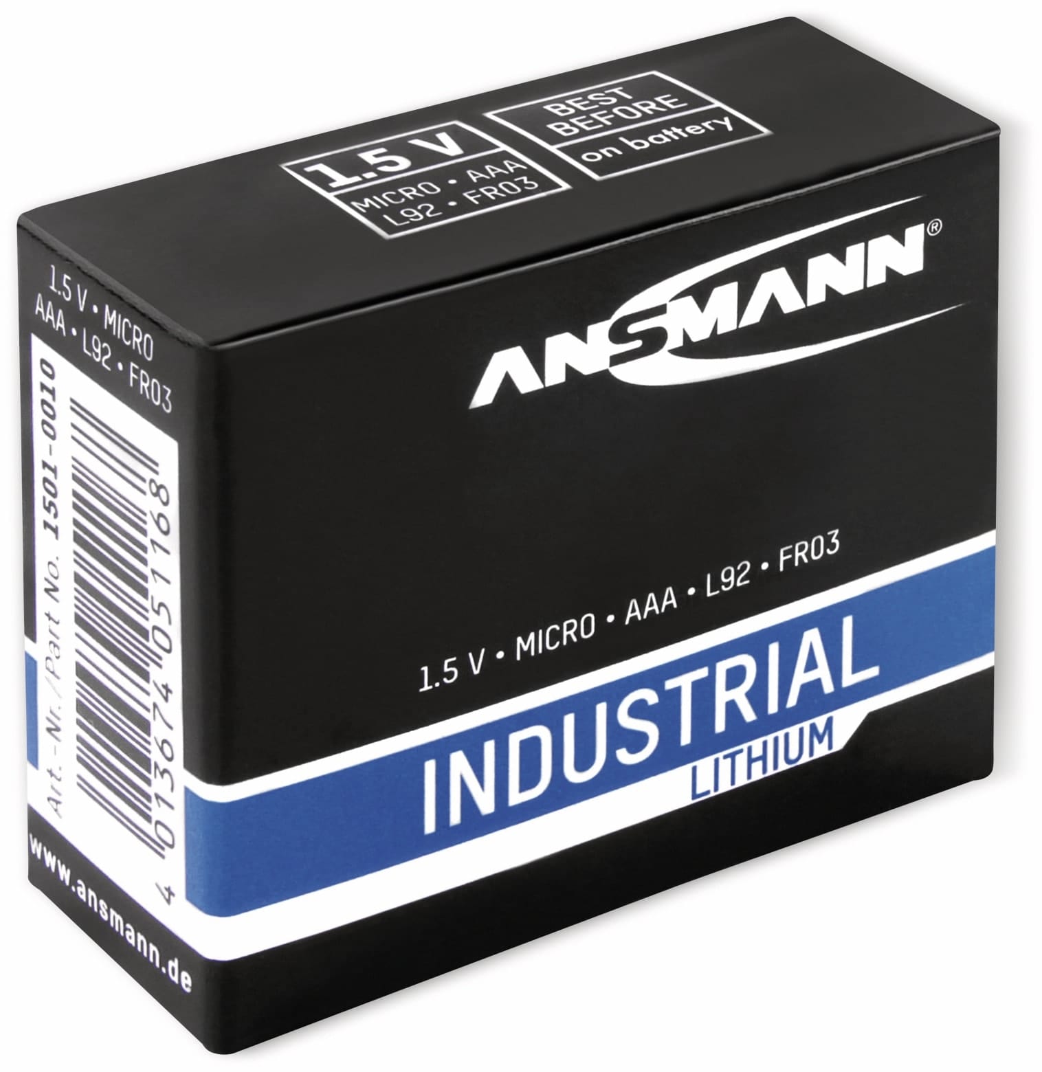 ANSMANN Lithium-Batterie, INDUSTRIAL, Micro, 10 Stück