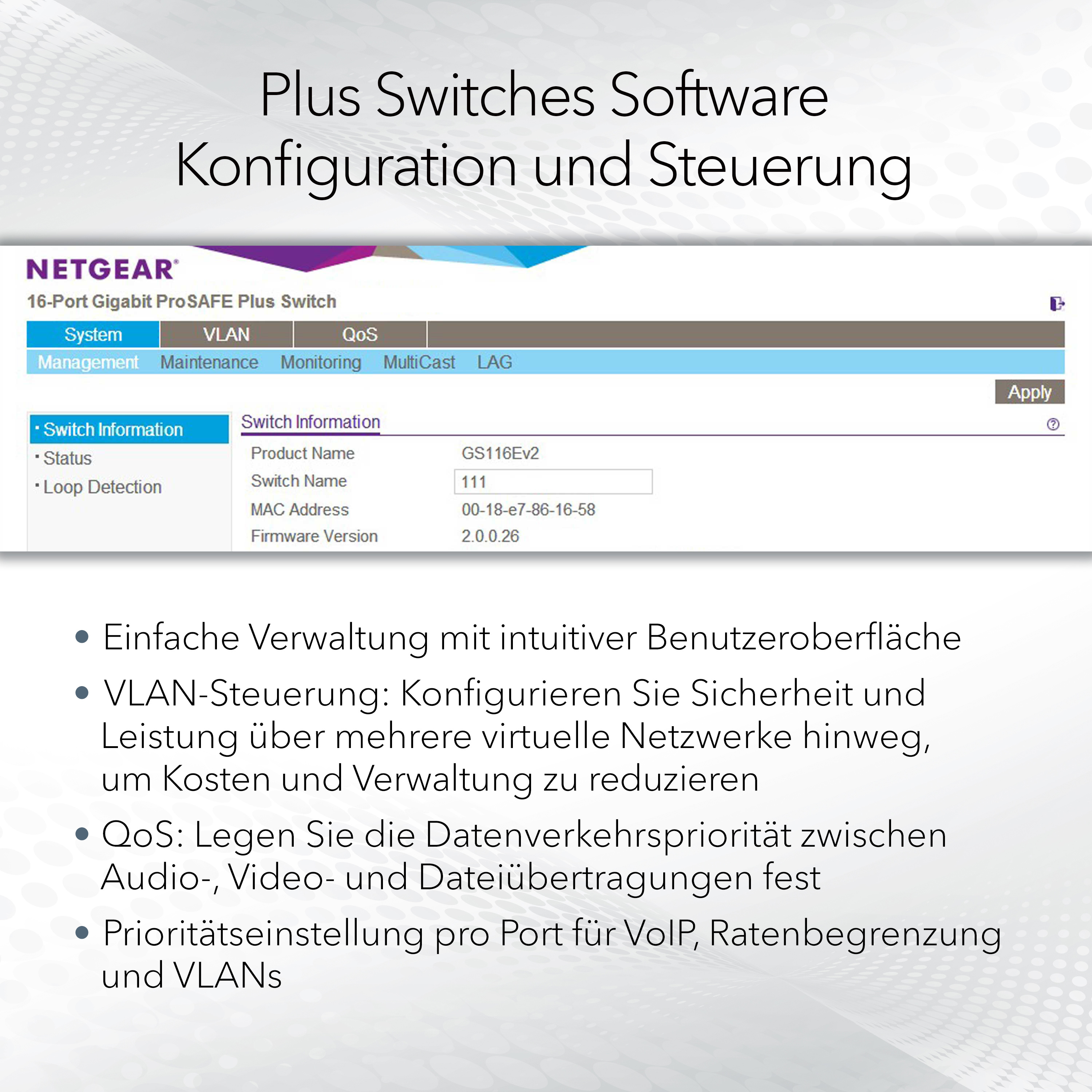 NETGEAR Switch 8x GE, GS108E-300PES