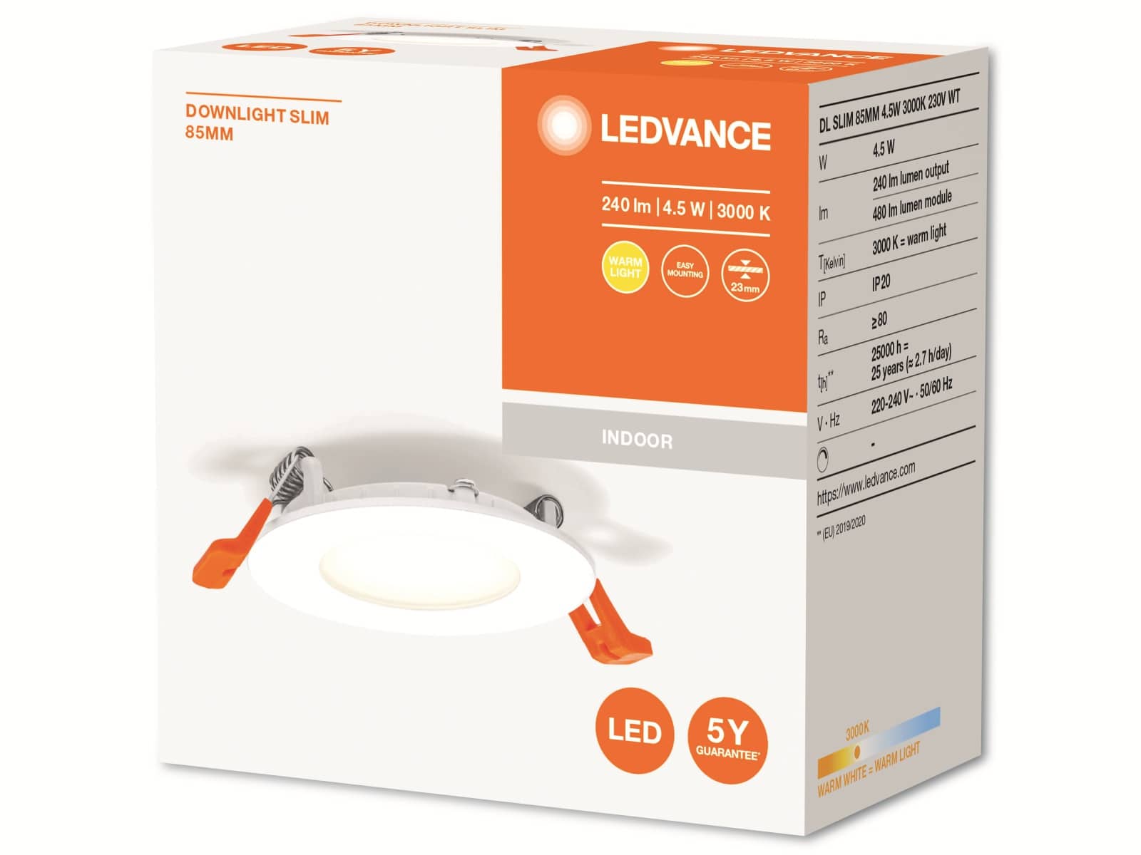 LEDVANCE LED-Einbauleuchte, ultra slim, 4,5W, 300lm, 3000K