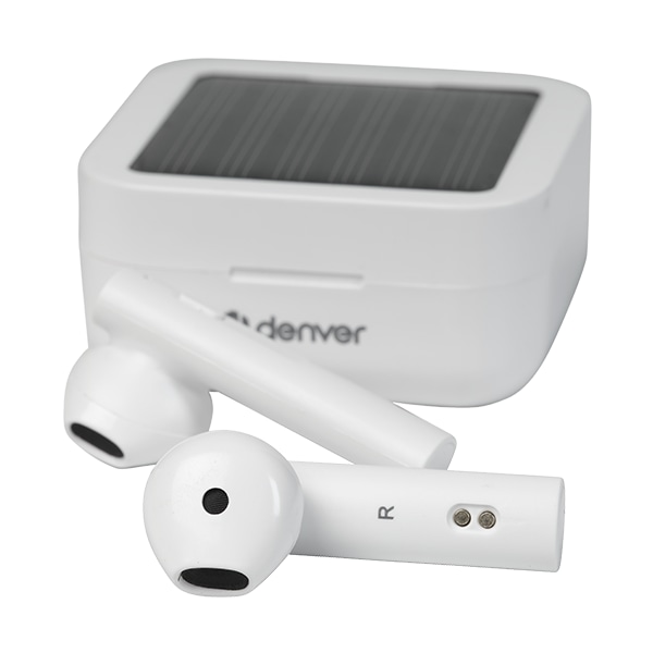 DENVER In-Ear Ohrhörer TWS-62, Bluetooth, inkl. Solarpanel, weiß