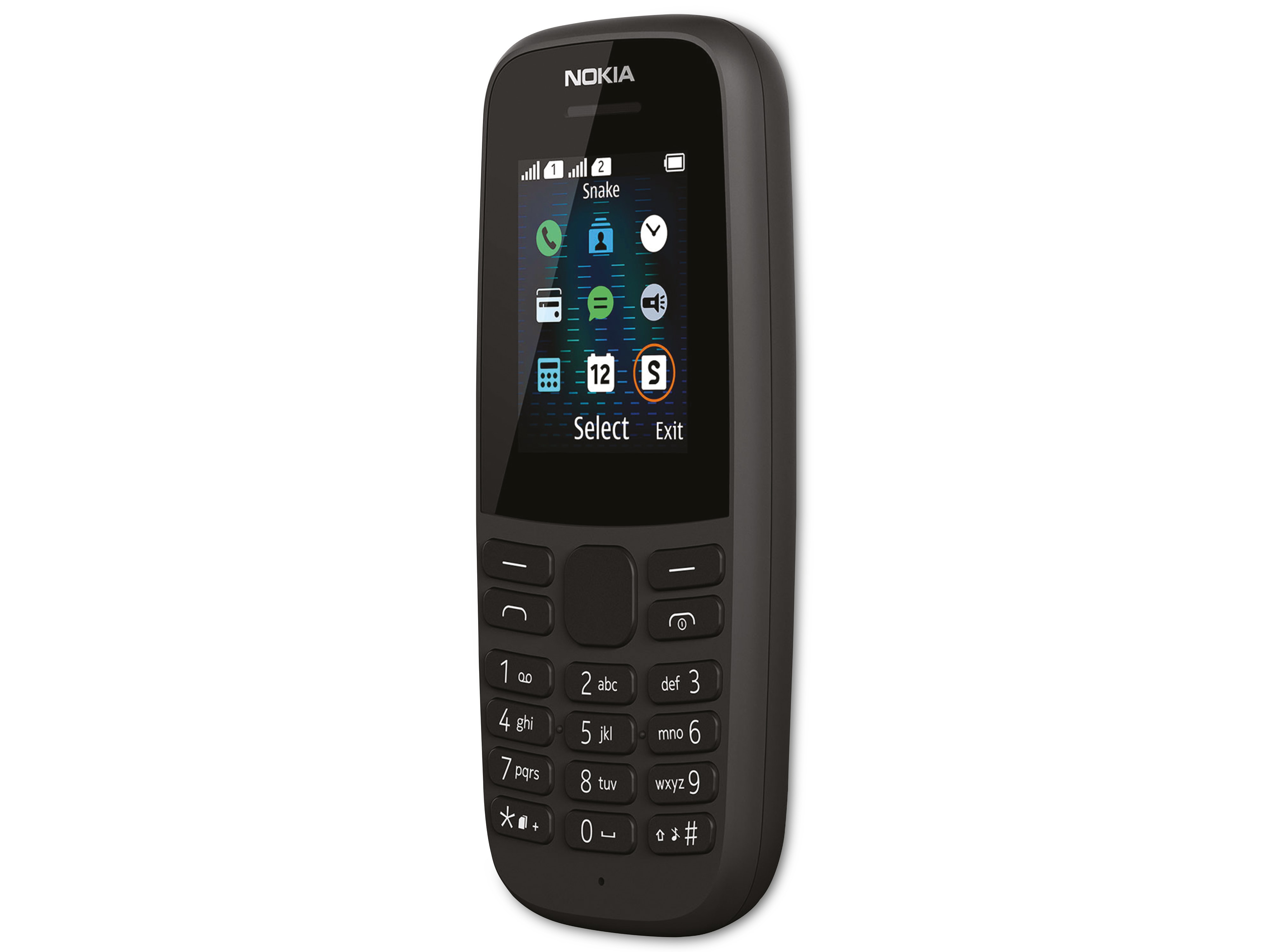 NOKIA Handy 105, schwarz, Dual SIM