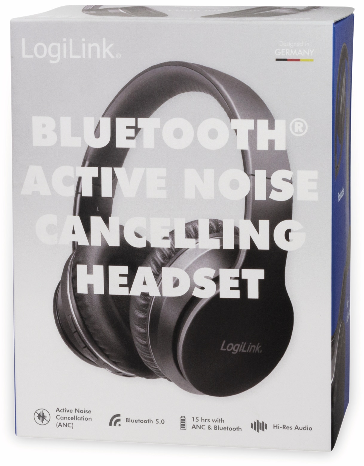 LOGILINK Bluetooth Over-Ear Kopfhörer BT0053, mit Active-Noise-Cancelling