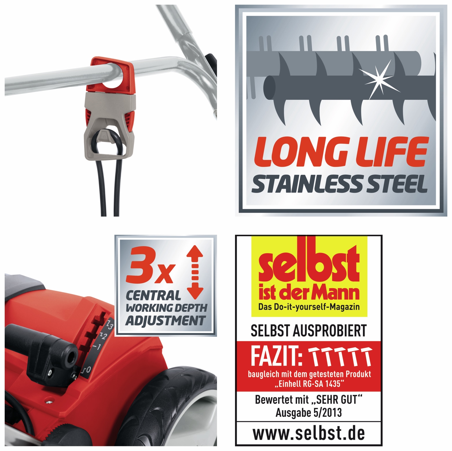 EINHELL Elektro-Vertikutierer GE-SA 1435, 1400 W