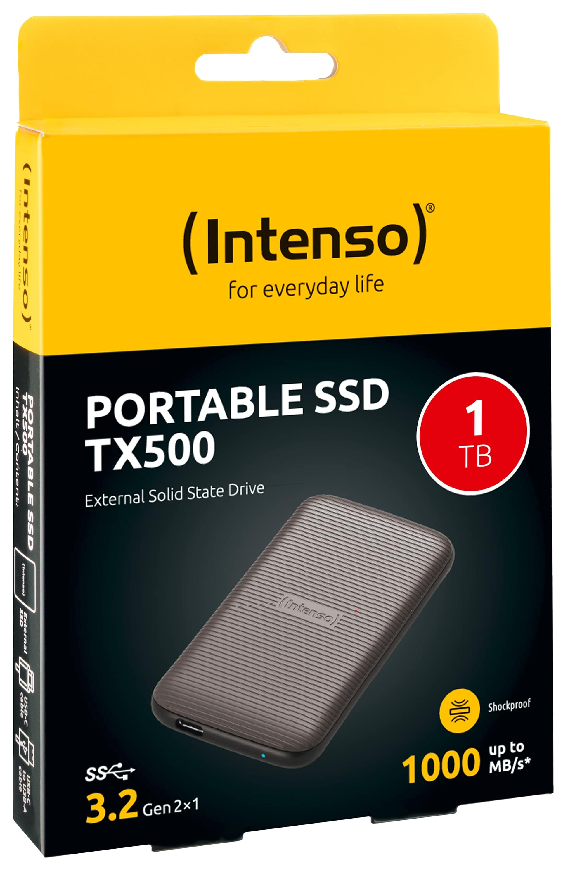 INTENSO USB 3.2-SSD TX500 1TB