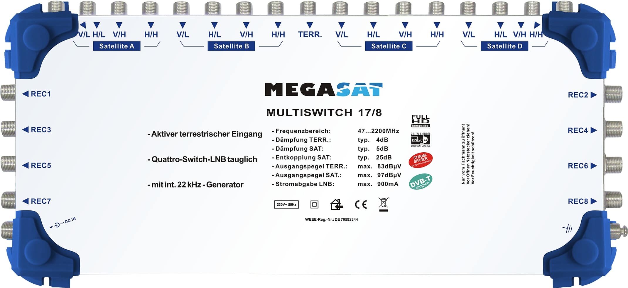 MEGASAT Multischalter 17/8 0600154