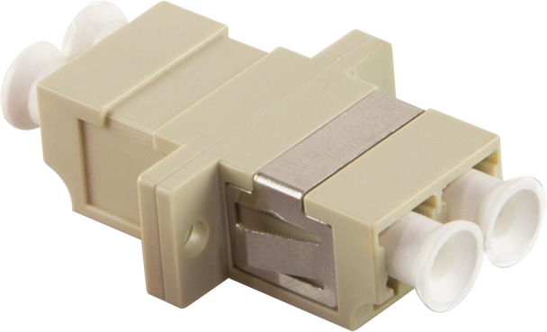 LOGILINK Glasfaser LC/LC Duplex Kupplung FA02LC2, mit Flansch, beige