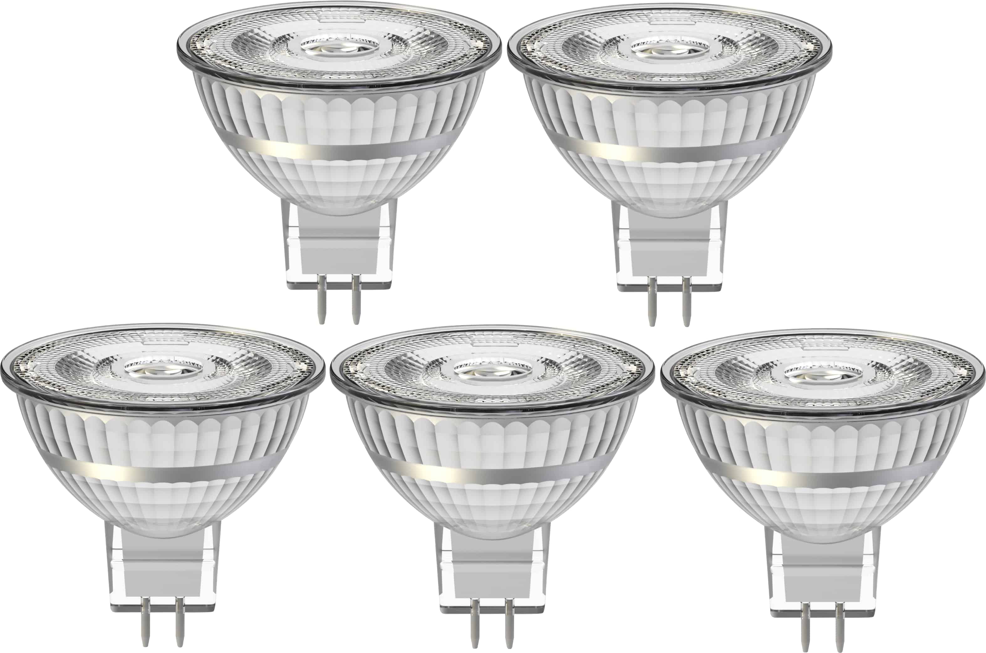 BLULAXA LED-SMD-Lampe, MR16, EEK: F, GU5.3, 3,5 W, 345 lm, 2700 K, 5 Stück