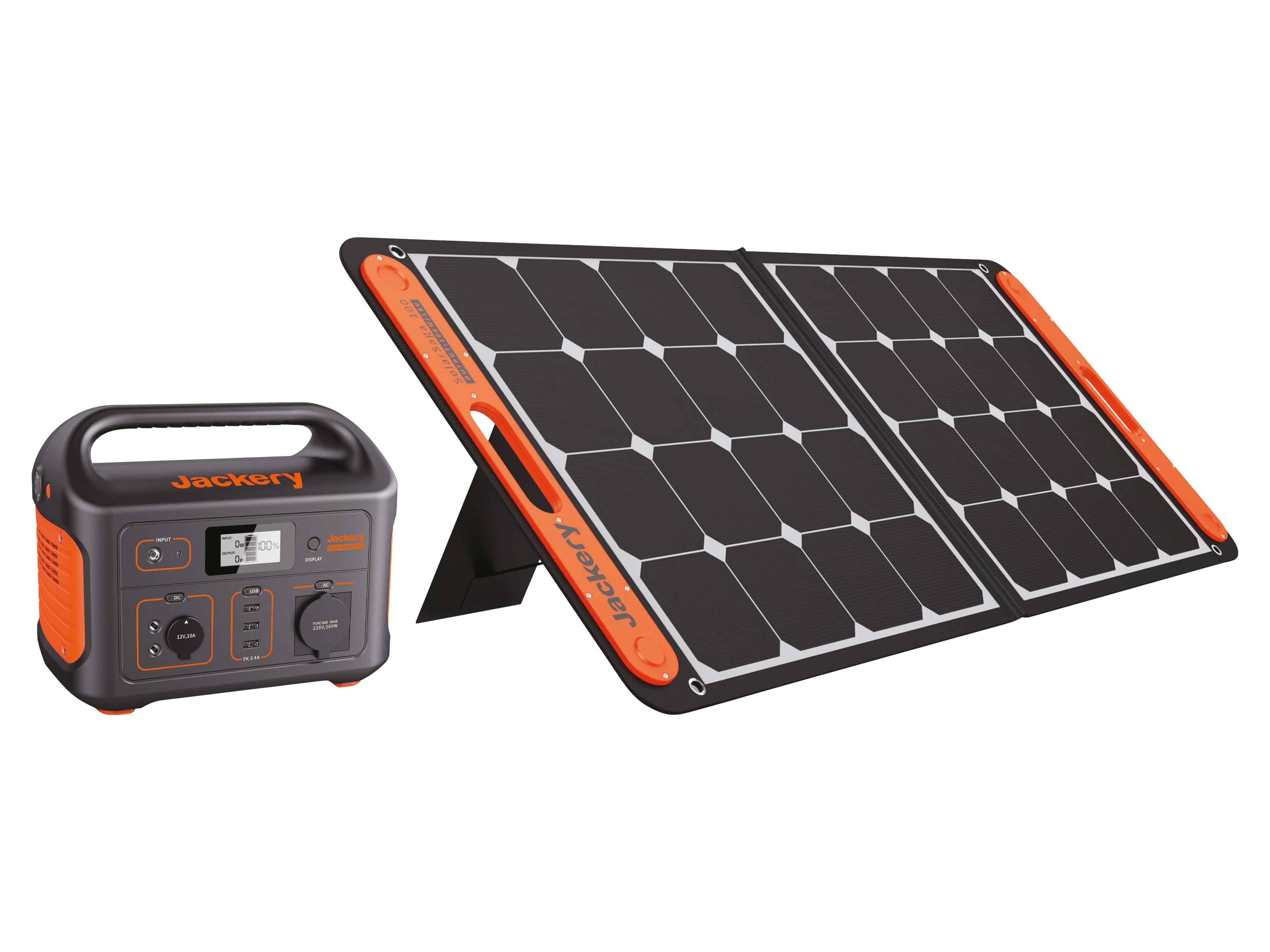 JACKERY Powerstation-Set Explorer 500EU + 100 W Solarmodul