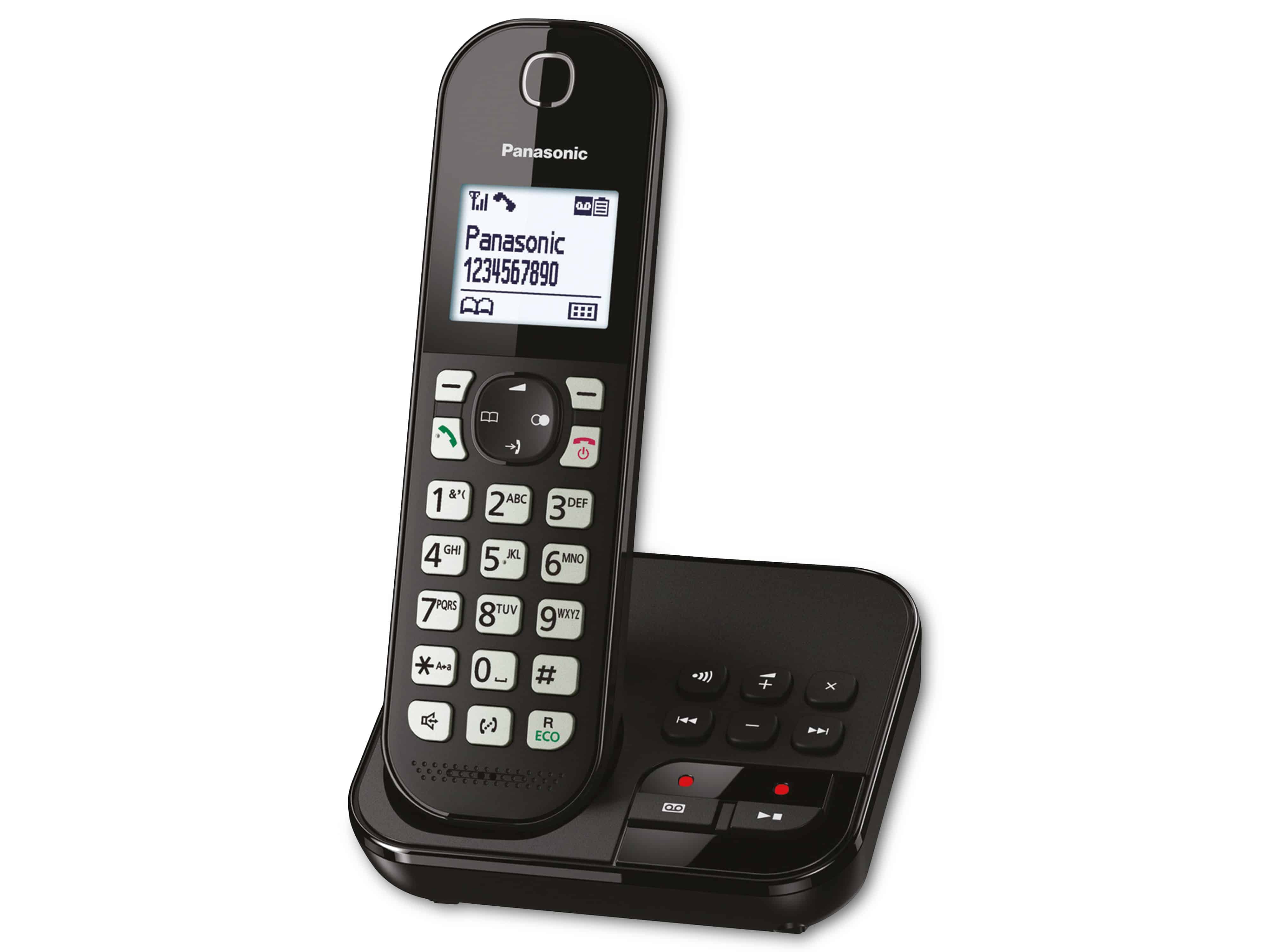 PANASONIC DECT-Telefon KX-TGC460, mit AB, schwarz