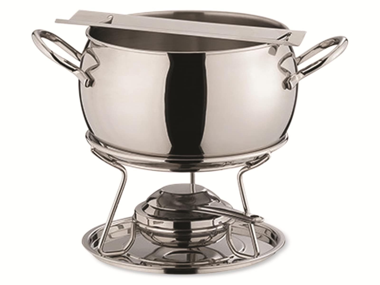 Fondue- und Feuerzangenbowle-Set, Ø 22 cm, H: 23 cm, 2,2 L, Edelstahl