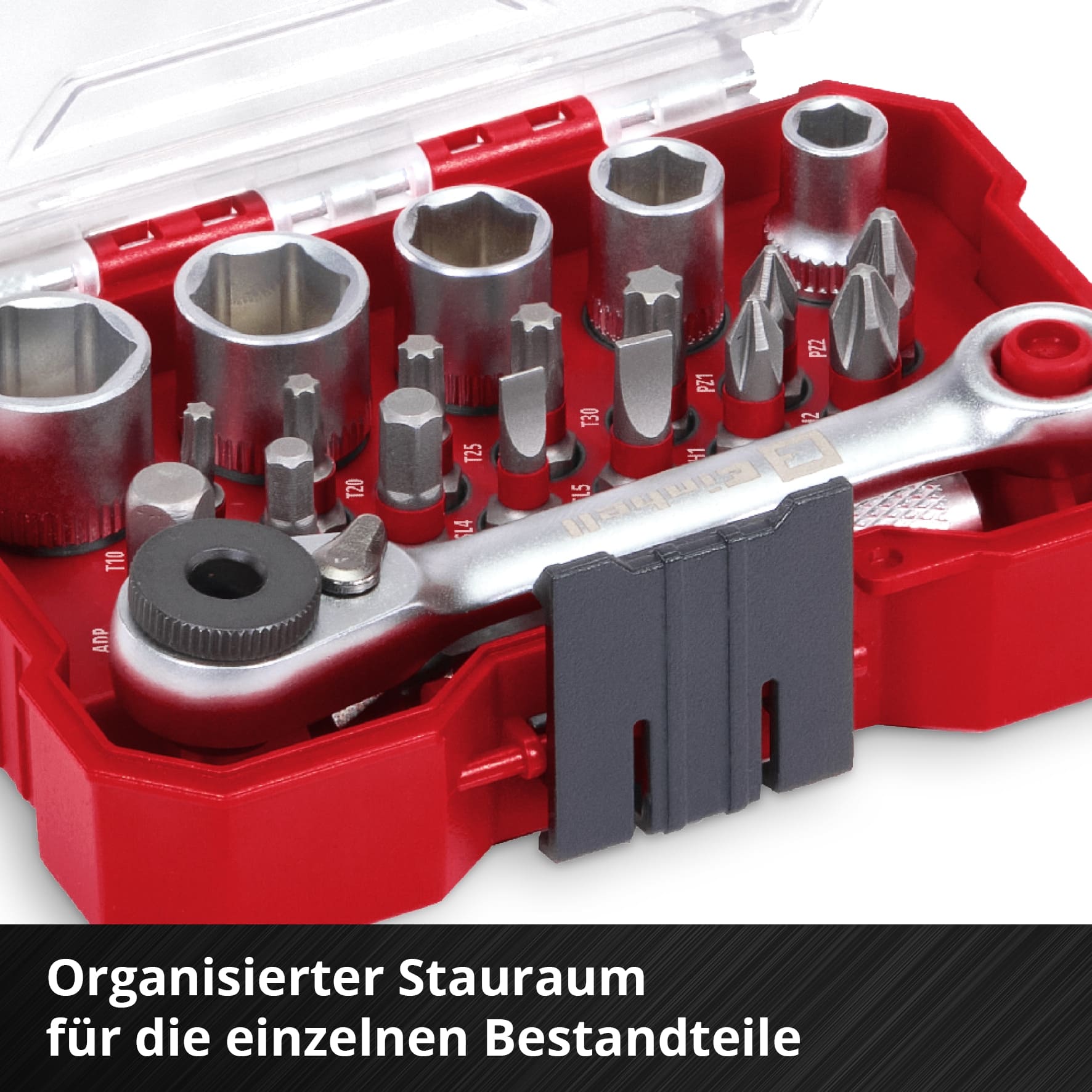 EINHELL Bit- & Steckschlüssel-Set, 118683, XS-Case, 21-teilig