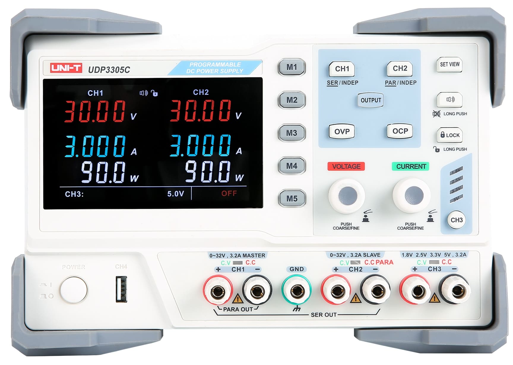 UNI-T Labornetzgerät UDP3305C, 3-Kanal, RS232, 0...30 V, 0...5 A, 315 W