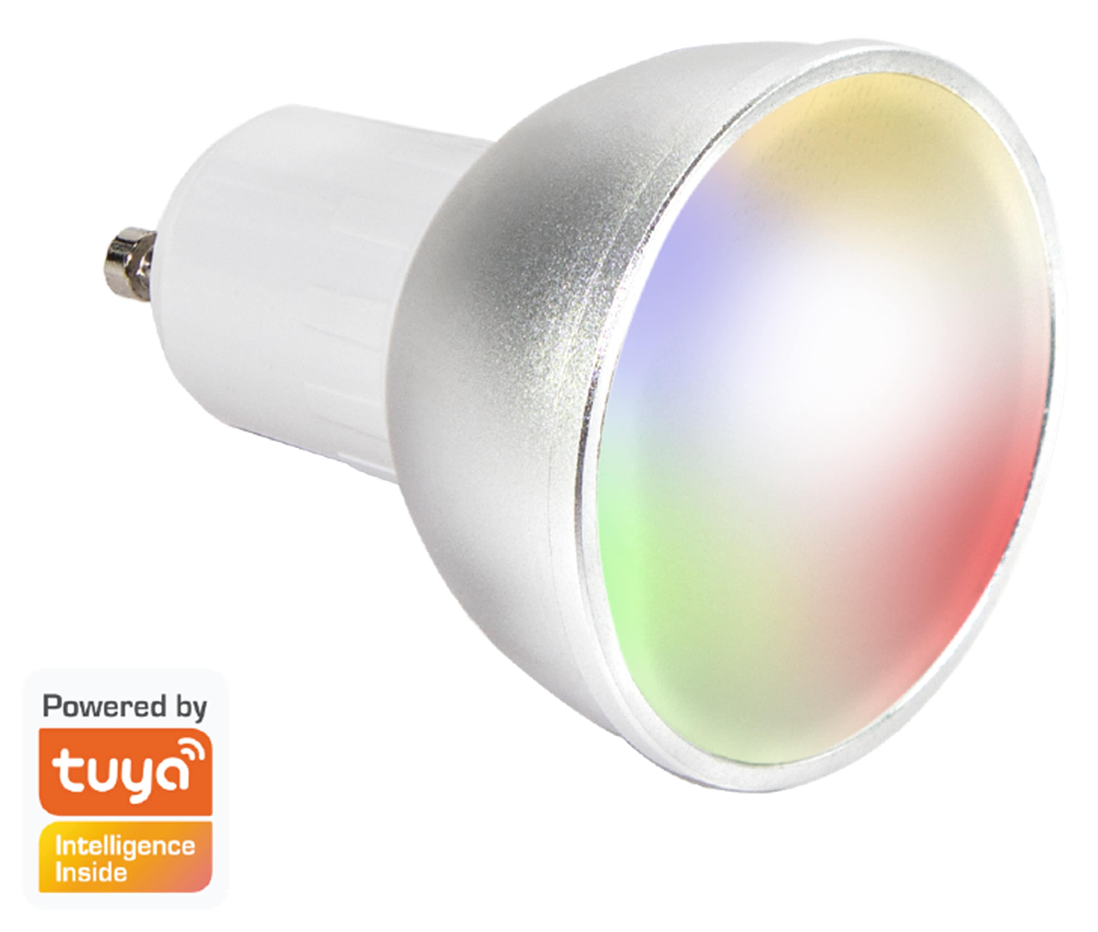 LOGILINK Wi-Fi Smart LED-Spot SH0118, GU10, 4 W, 330 lm, WW, KW + RGB