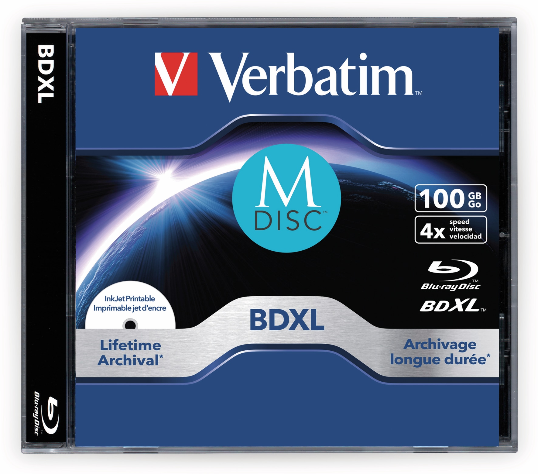VERBATIM M-Disc BD-R, 100 GB, 1 Stück, Bedruckbar