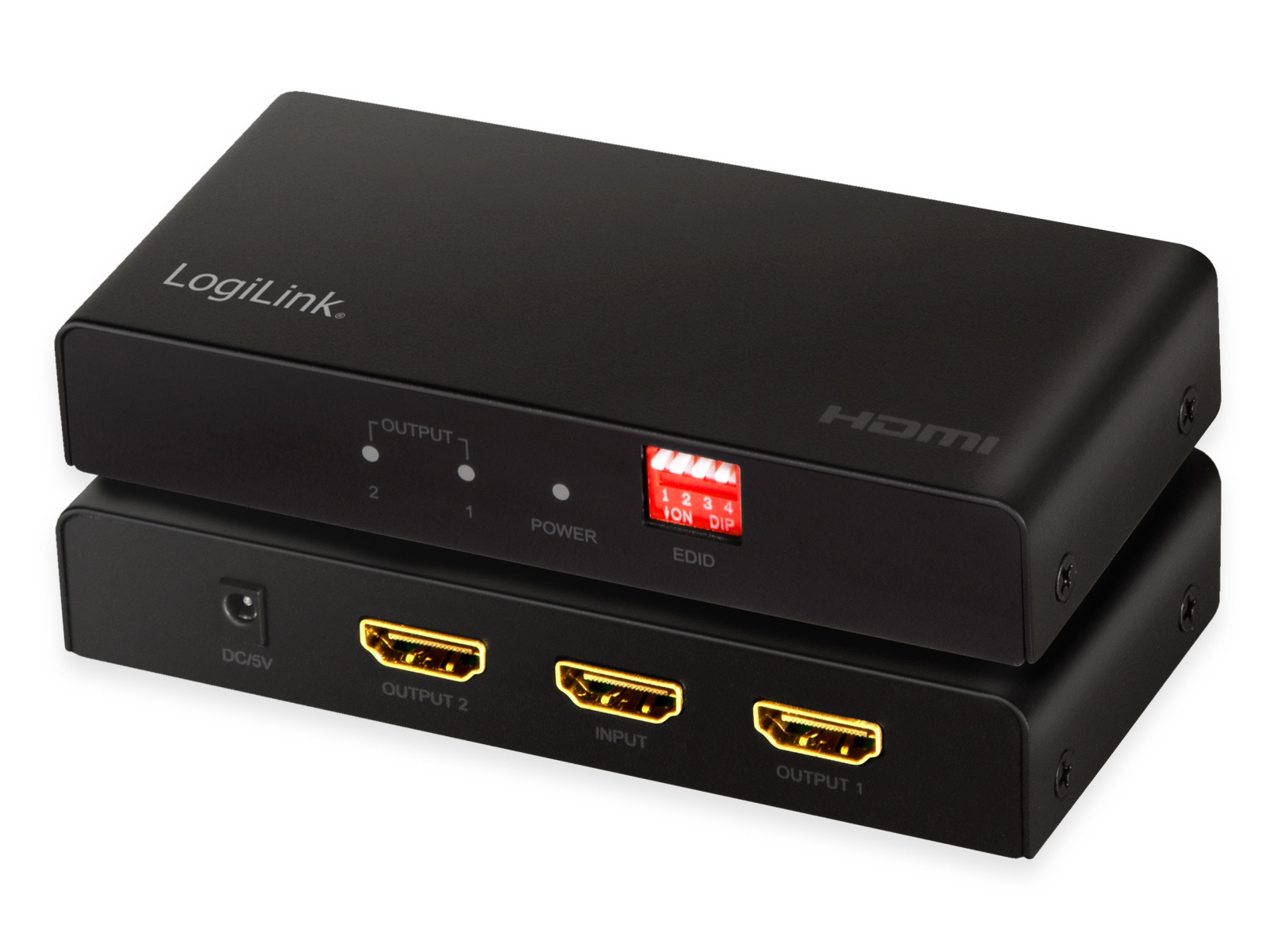 LOGILINK HDMI-Splitter HD0033, 1x2-Port, 4K/60 Hz, Downscaler