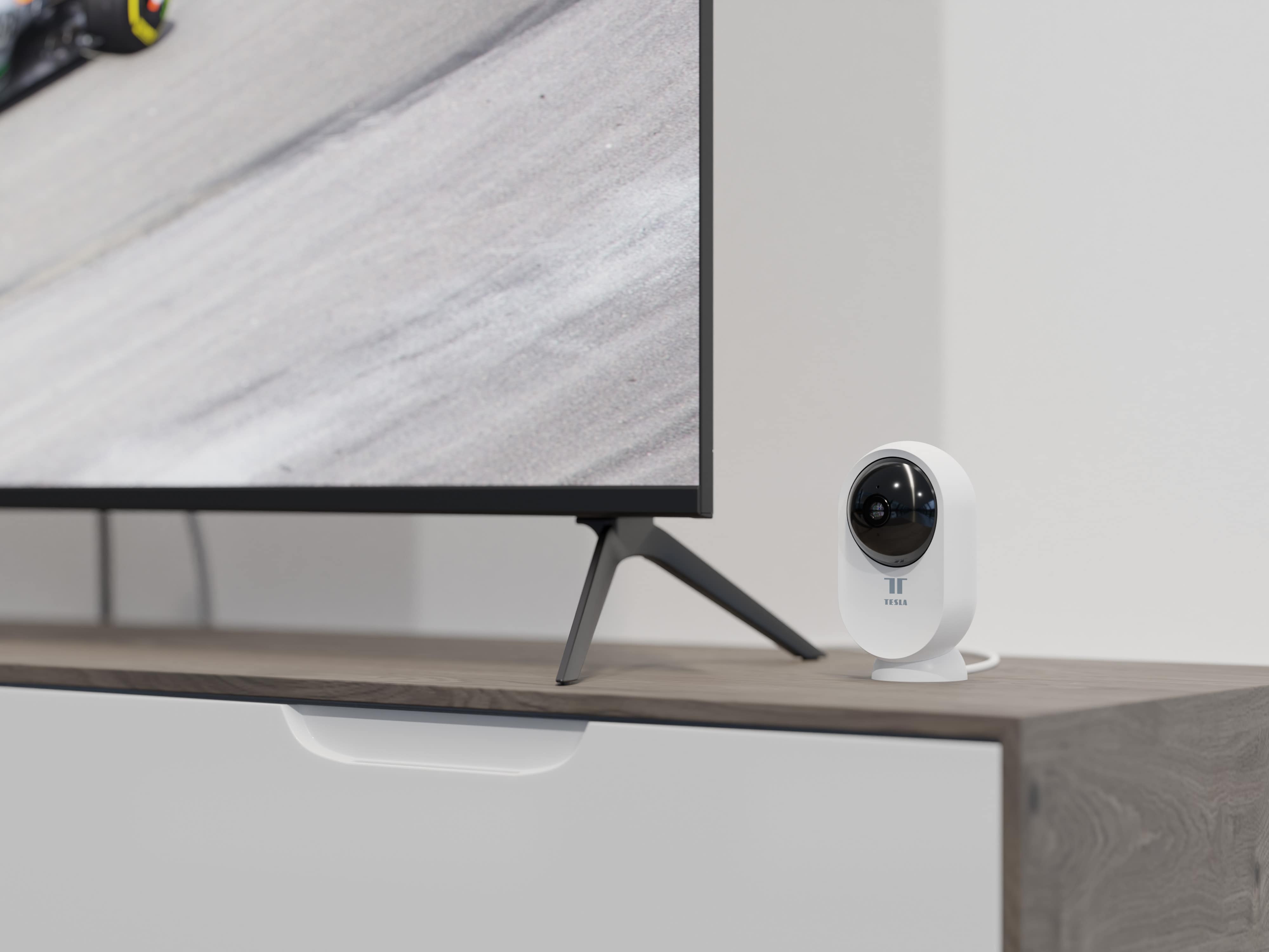 TESLA Überwachungskamera Smart 360, 2K, Innenbereich, weiß