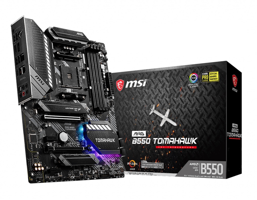 MSI Mainbaord AM4 B550 TOMAHAWK ATX (M.2 Port, PCIe 3.0 x 4, NVMe PCI:2 PCIe:2 RAM:4)