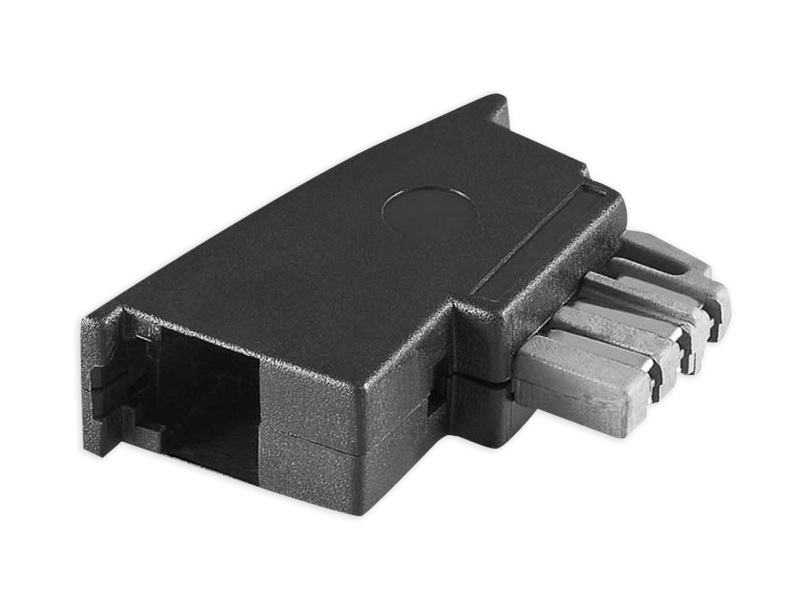 GOOBAY TAE/N Telefon-Adapterstecker, 6P4C, schwarz