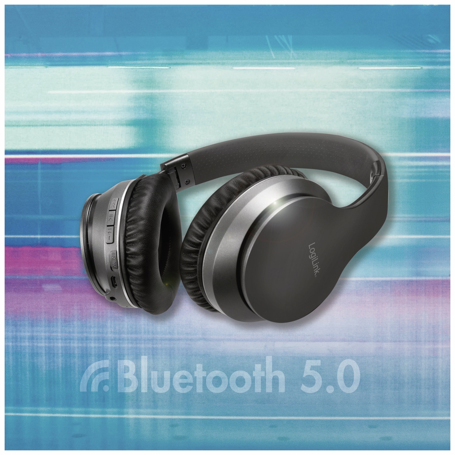 LOGILINK Bluetooth Over-Ear Kopfhörer BT0053, mit Active-Noise-Cancelling