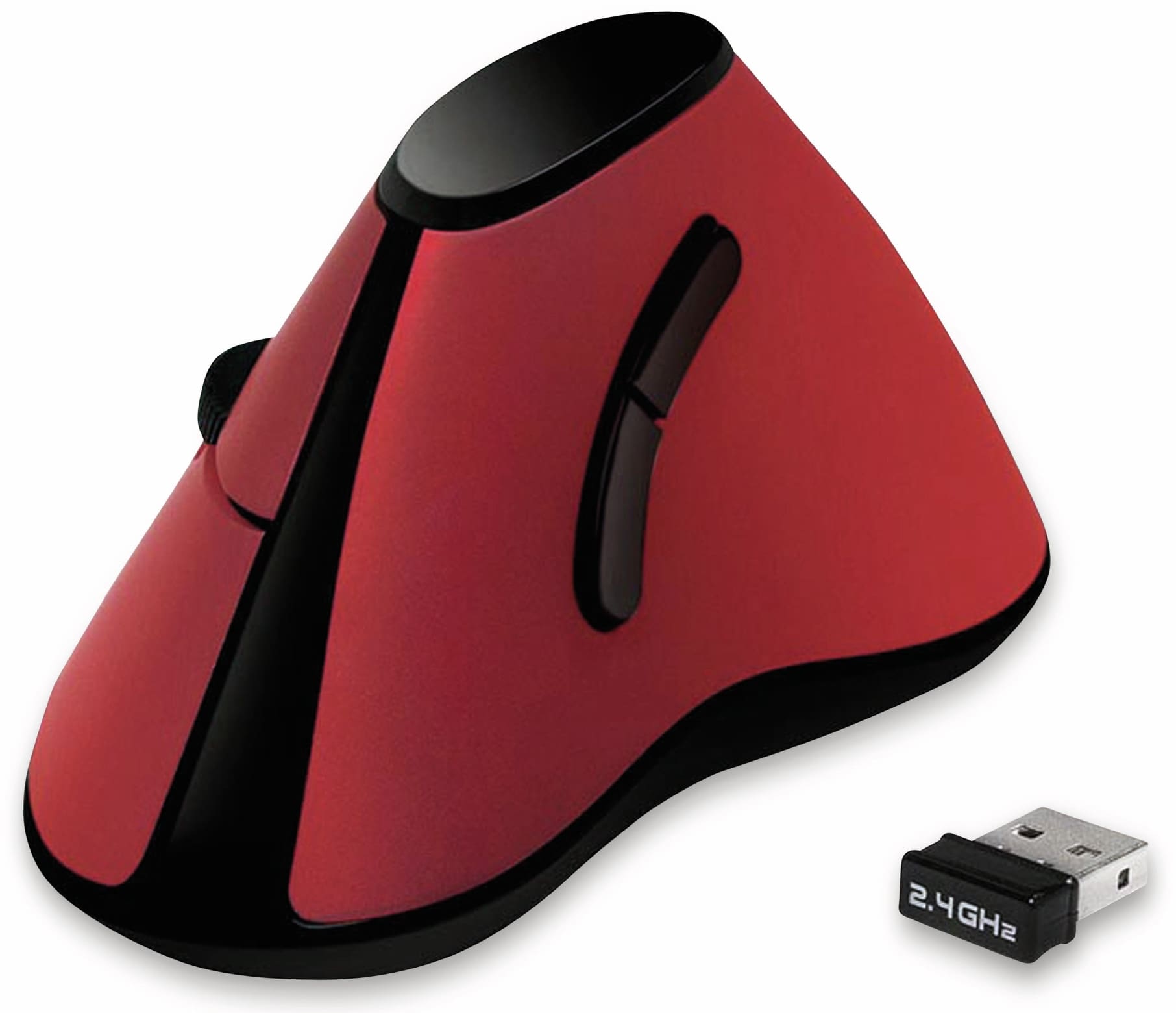 LOGILINK Ergonomic-Maus ID0159, Funk, vertical, rot