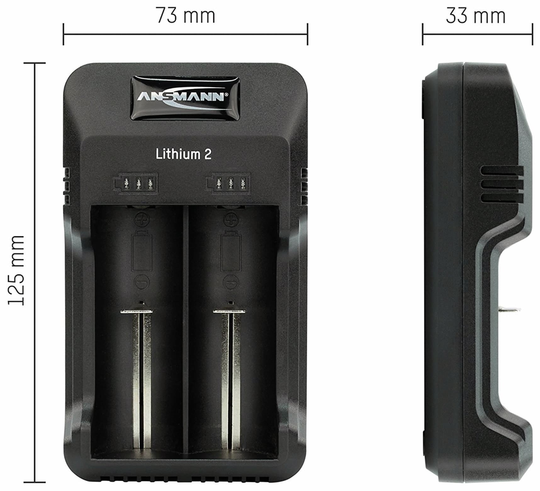 ANSMANN Ladegerät, Lithium 2, Li-Ion/NIMH, USB