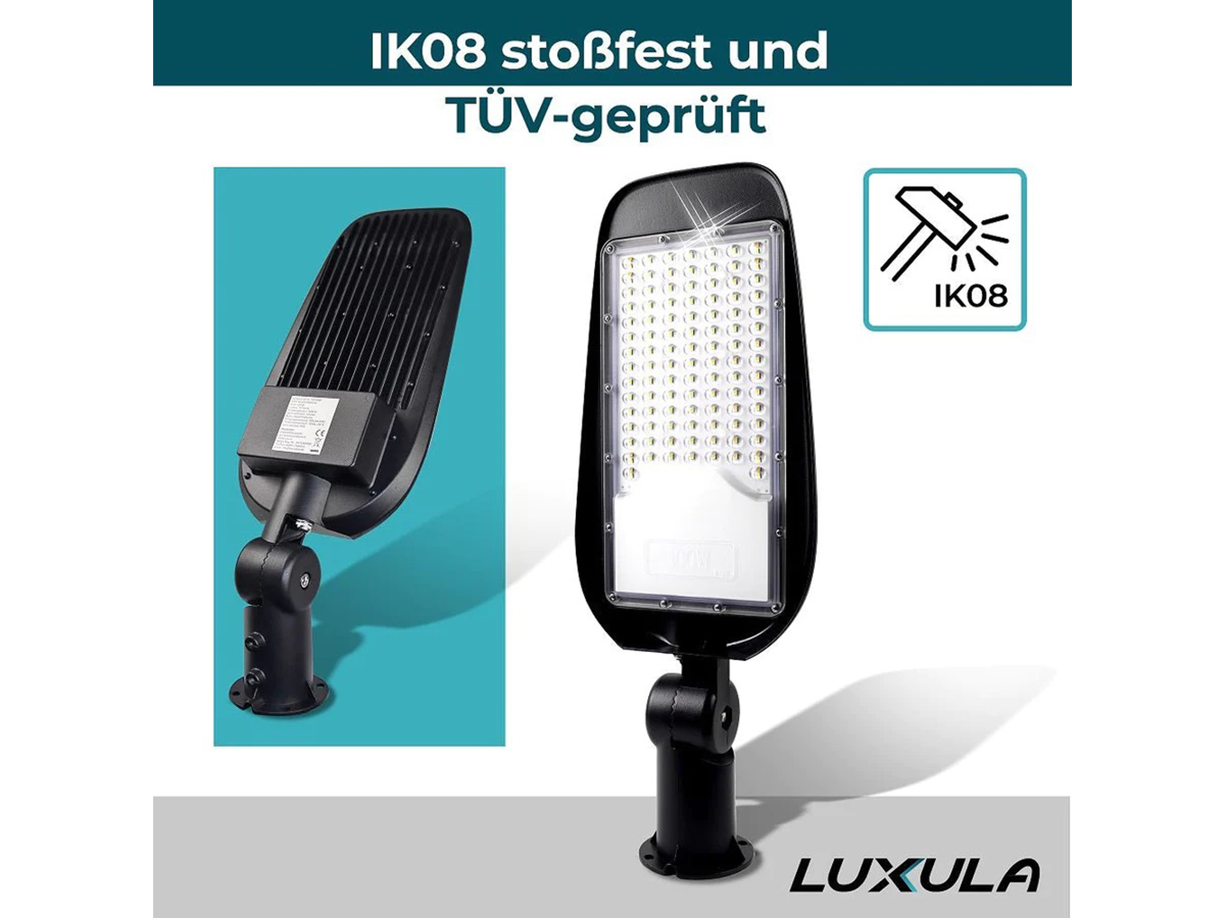 LUXULA LED-Straßenleuchte, EEK: E, 50W, 6000lm, 5000K, IP65