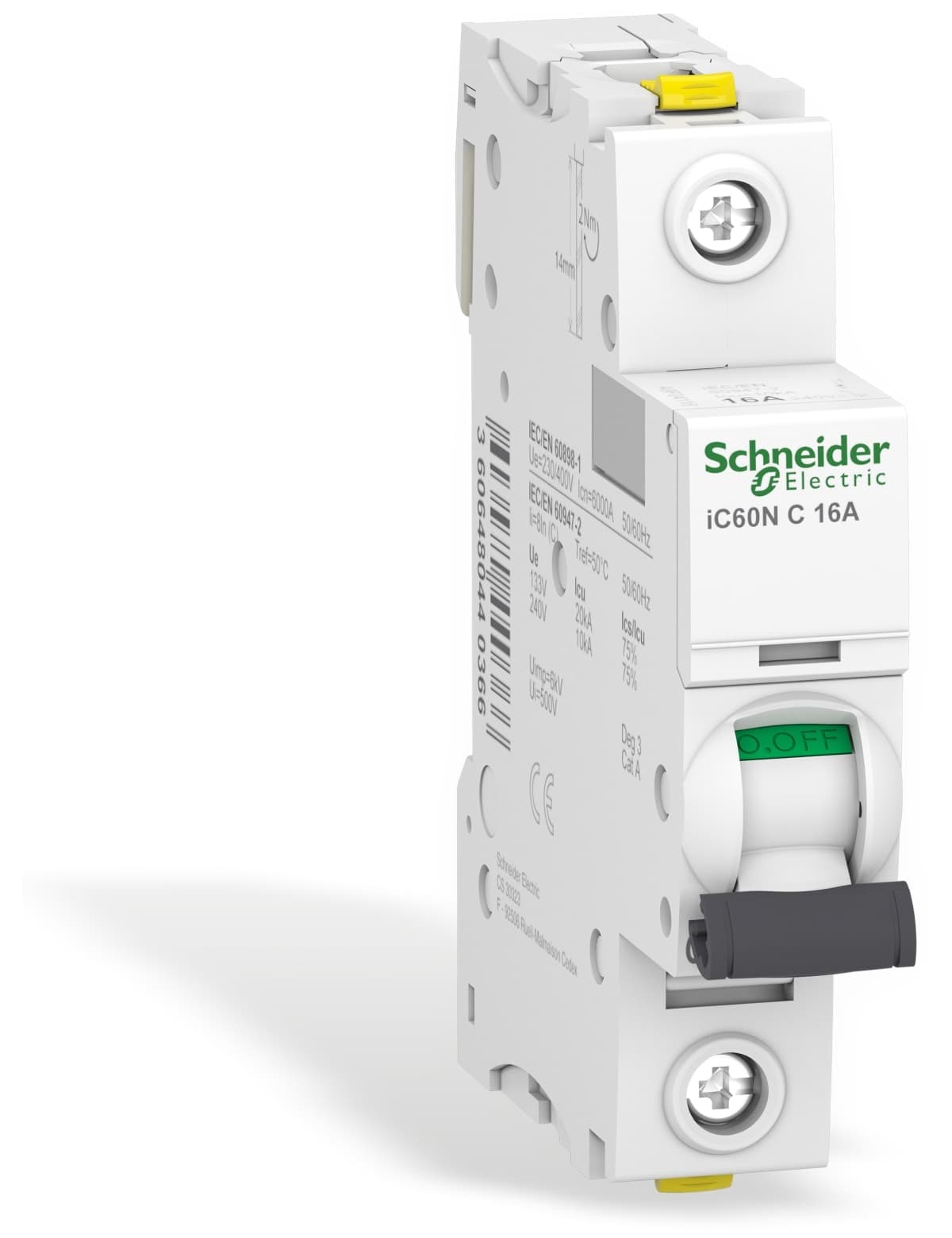 SCHNEIDER ELECTRIC Leitungsschutzschalter A9F04116, iC60N, C, 16A