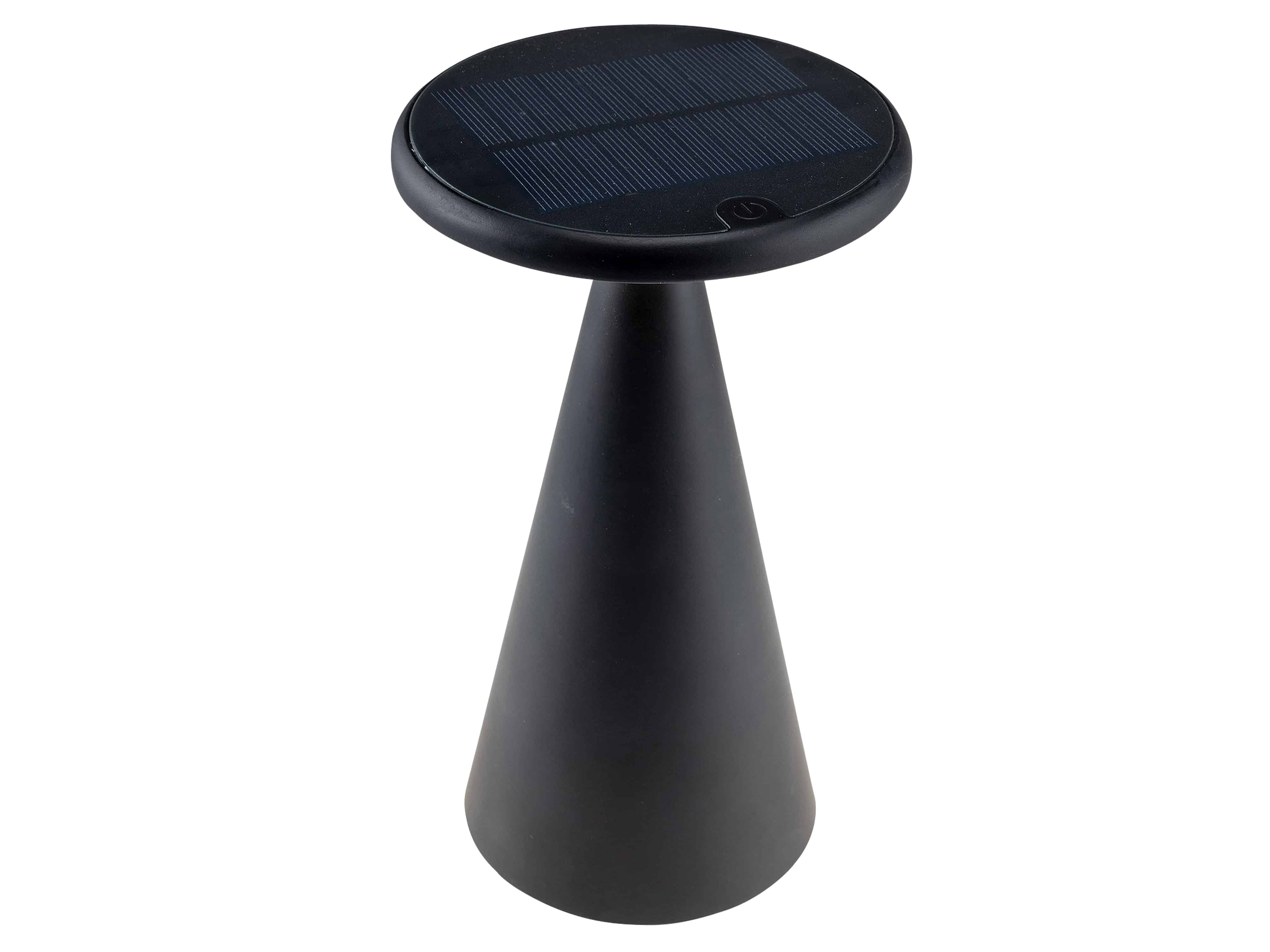 CHILITEC LED Solar Tischleuchte Foco Sol, 2700K, dimmbar, schwarz