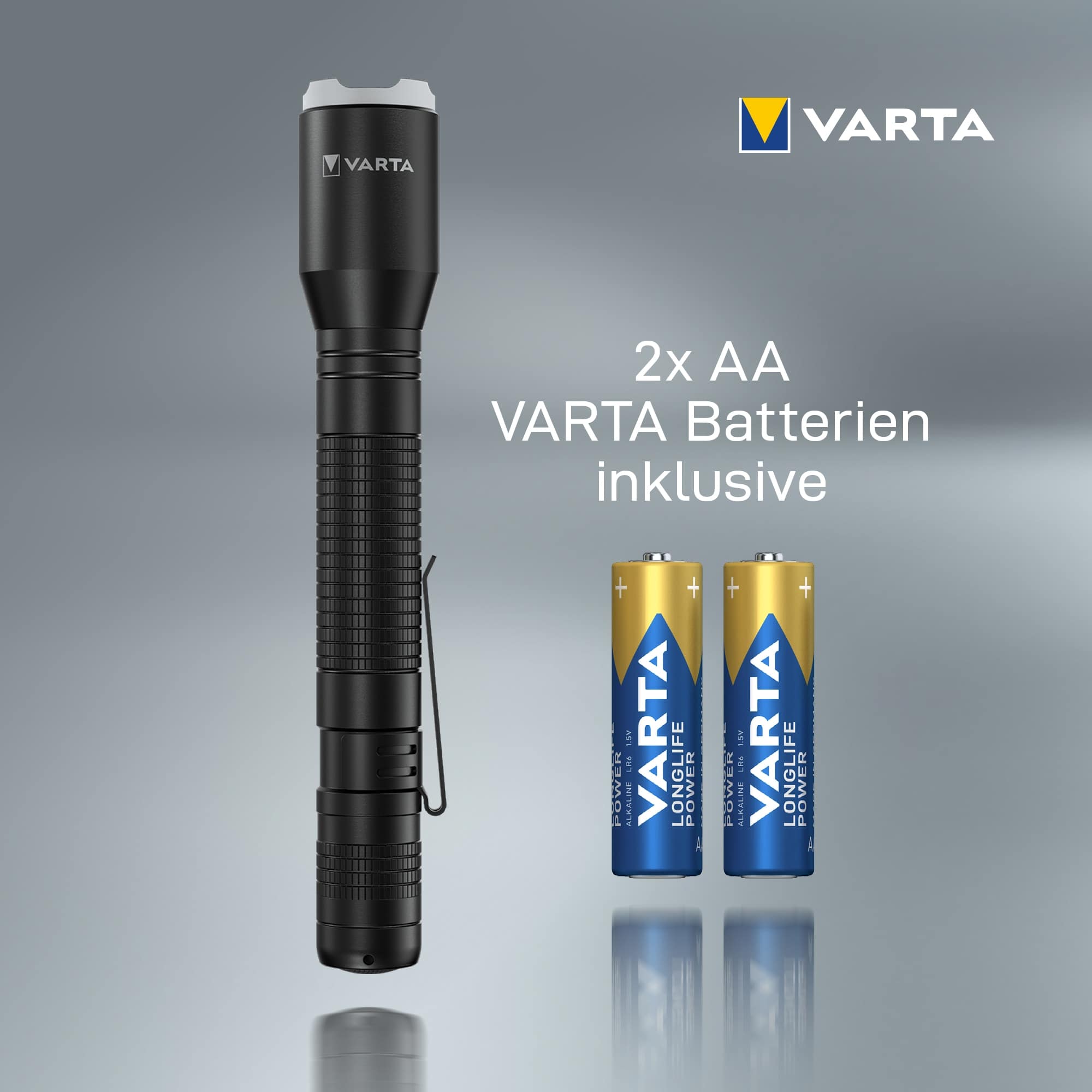 VARTA LED-Taschenlampe Aluminium Light Pro F20, 250 lm, Batteriebetrieb